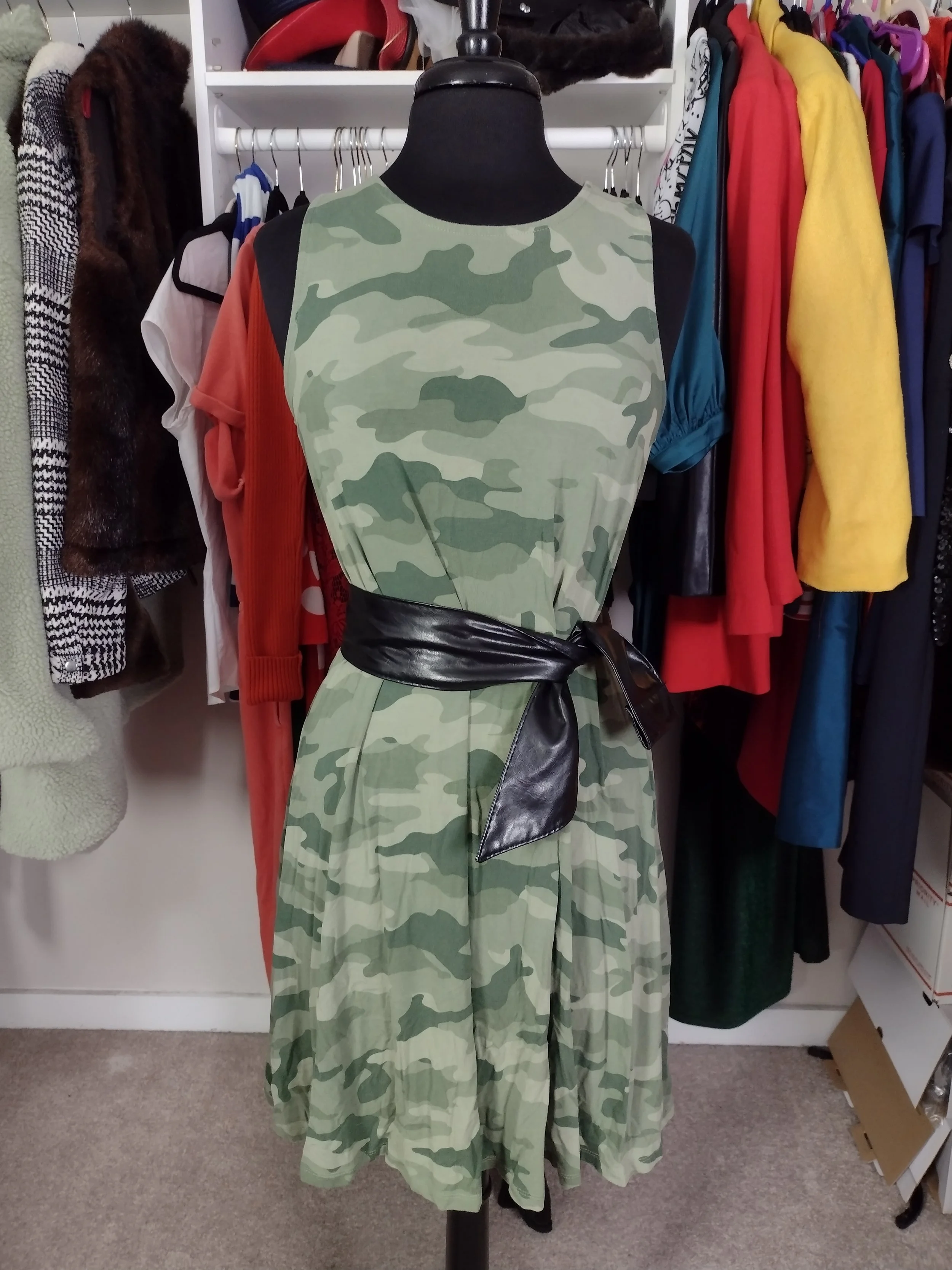 Camo Skater Dress Size M
