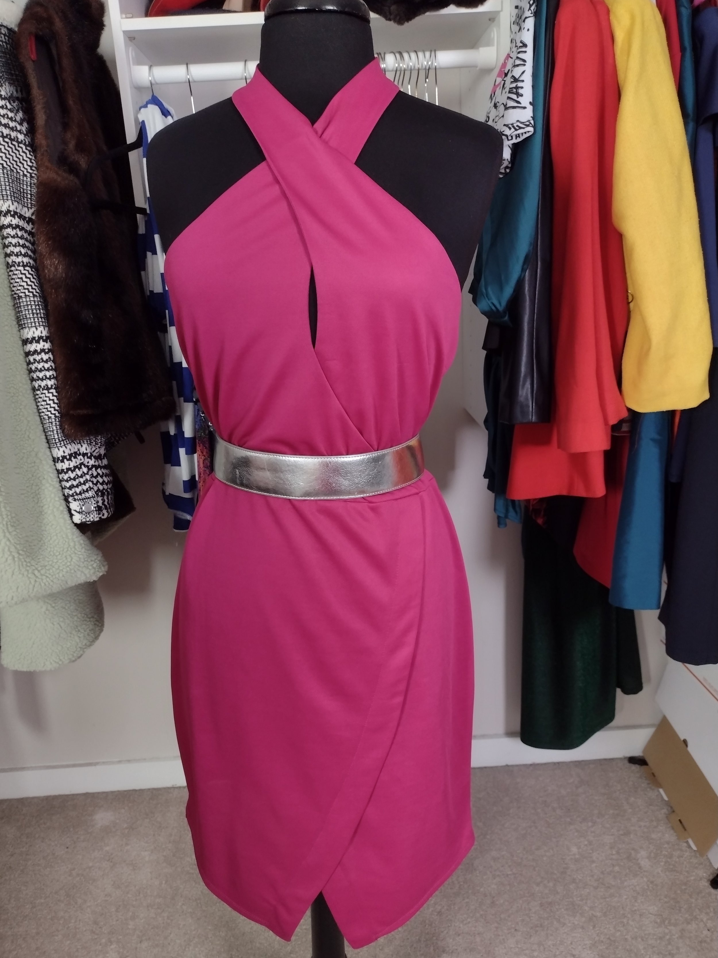 Pink Halter Style Dress Size 10/12