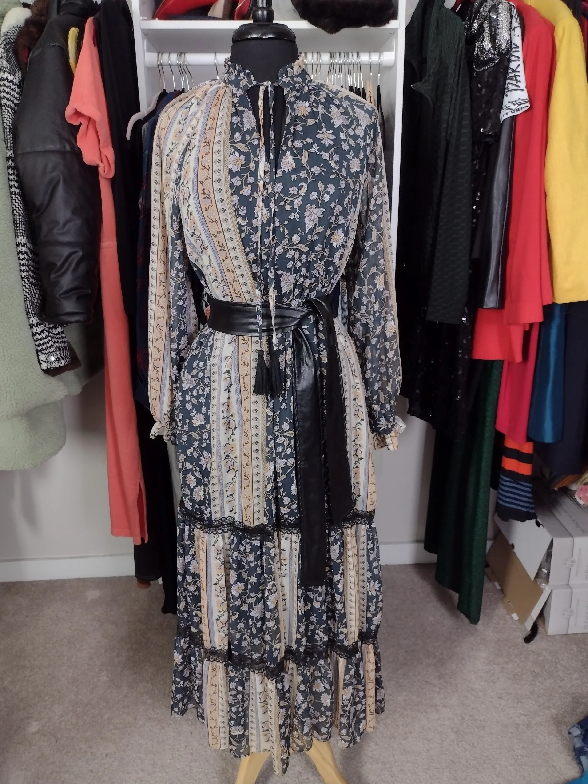 Floral Peasant Dress Size S/M
