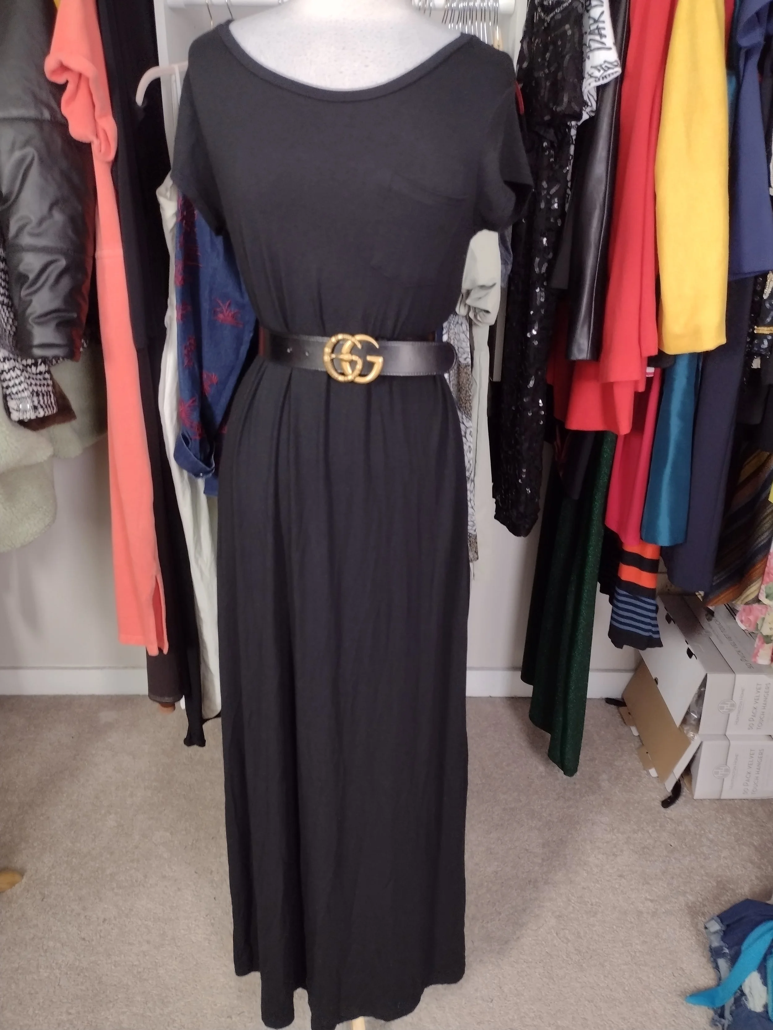 Black Tshirt Dress Size M/L