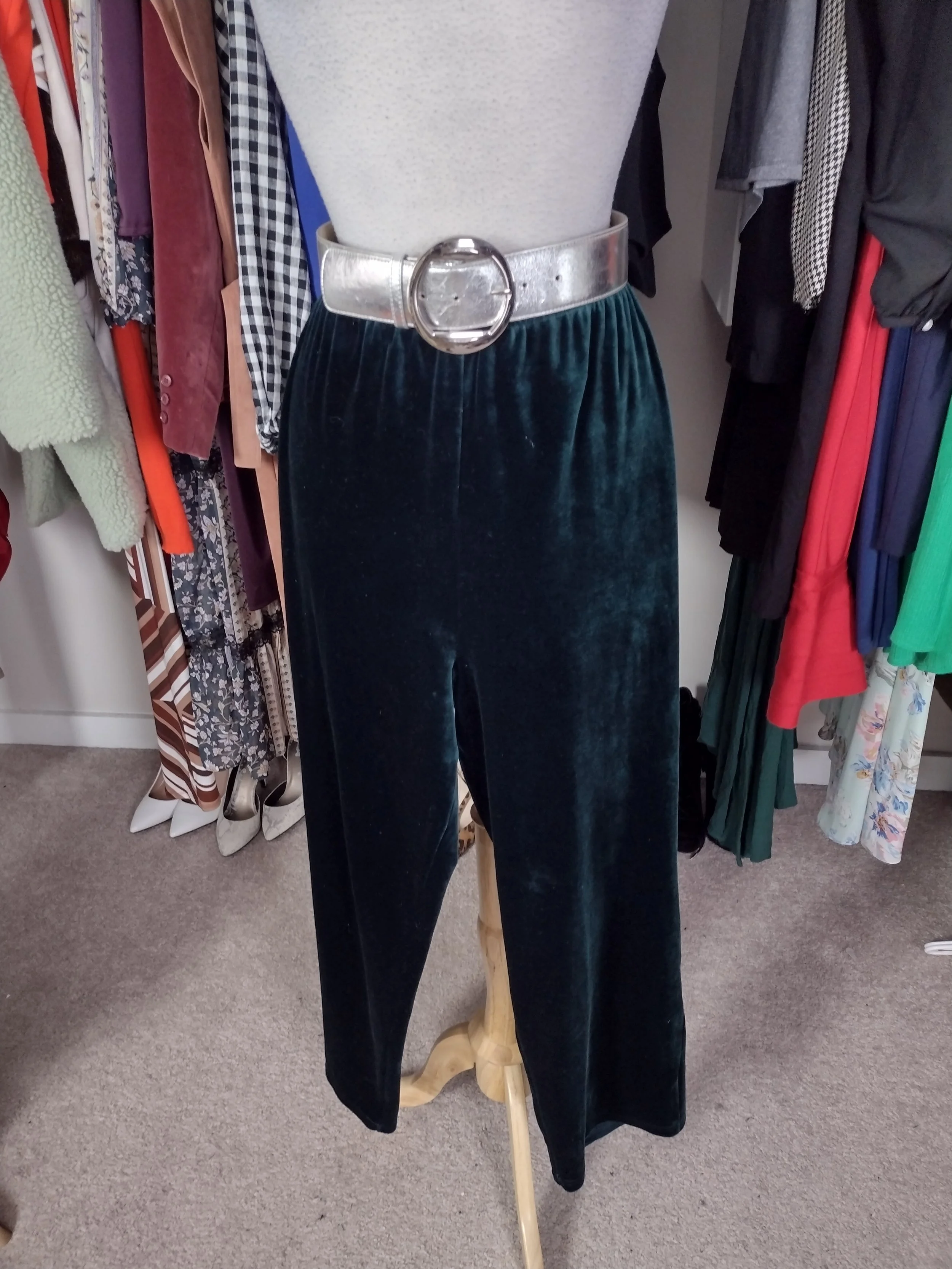 Velvet Green Pants Size M