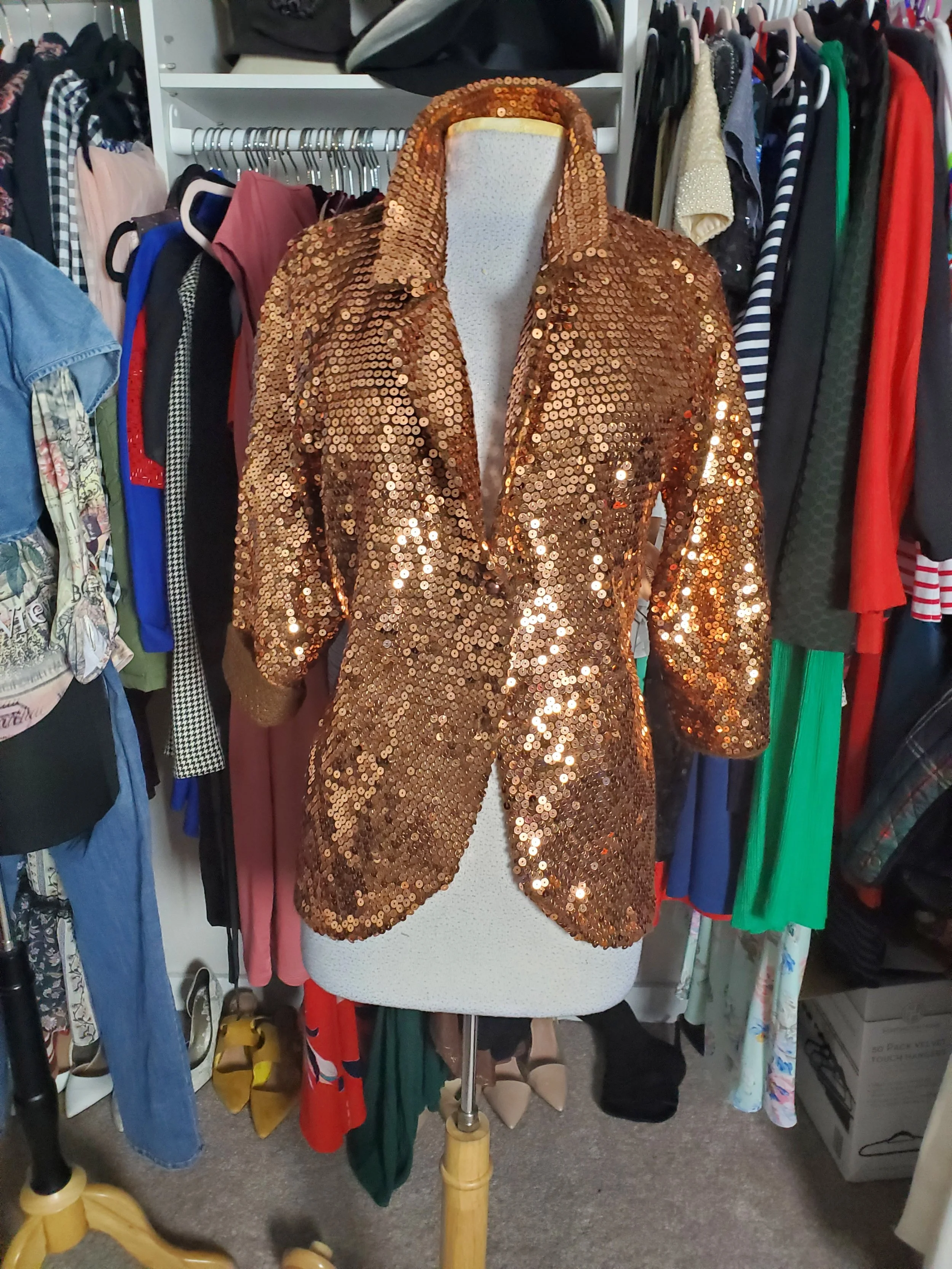 NEW Bronze Sequin Blazer Size XL
