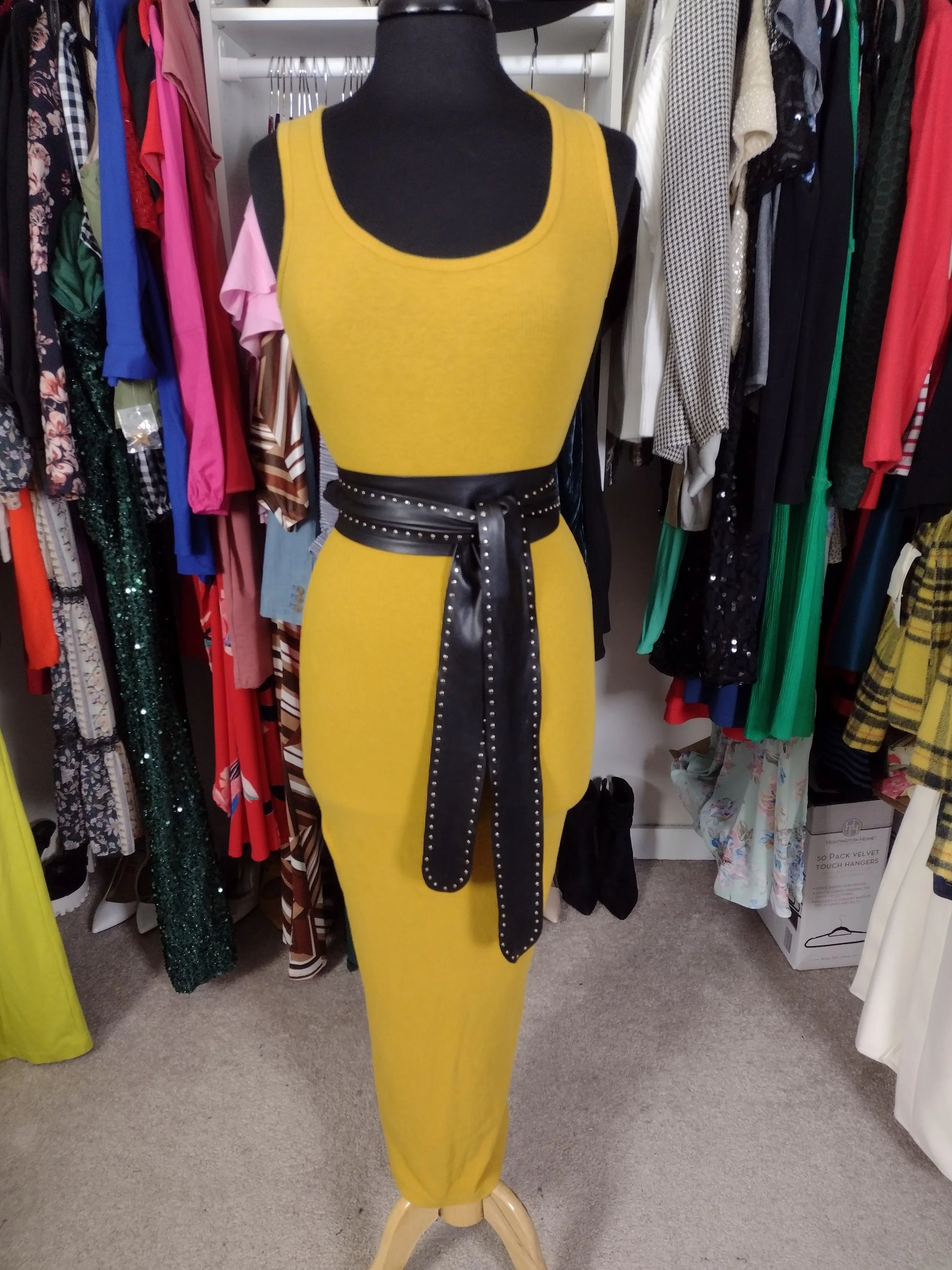 Mustard Tank Dress Size M/L