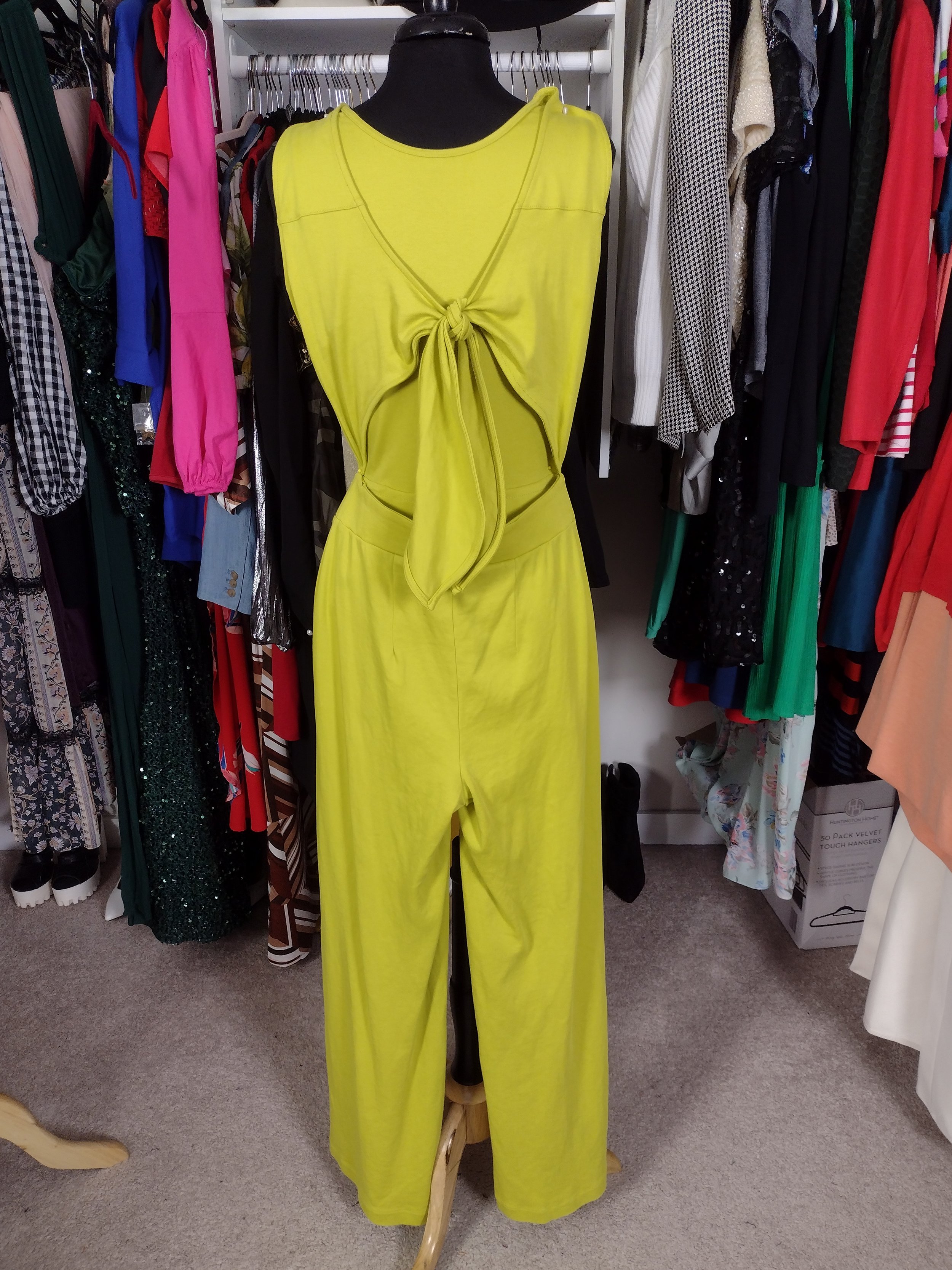 NY&CO Lime Back Tie Jumpsuit Size XS/S — Discard to Distinct