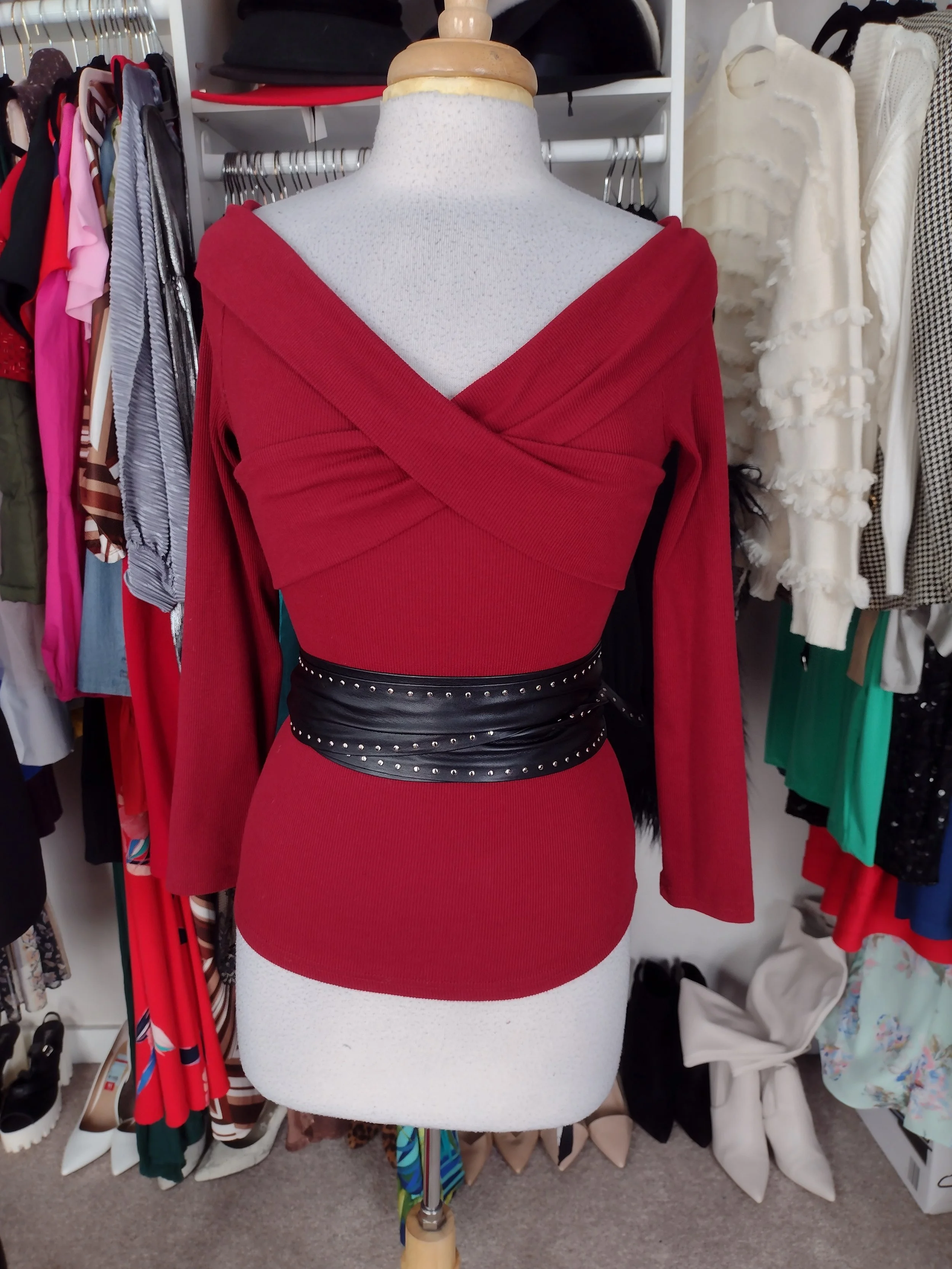 Criss Cross Off shoulder Top Size L
