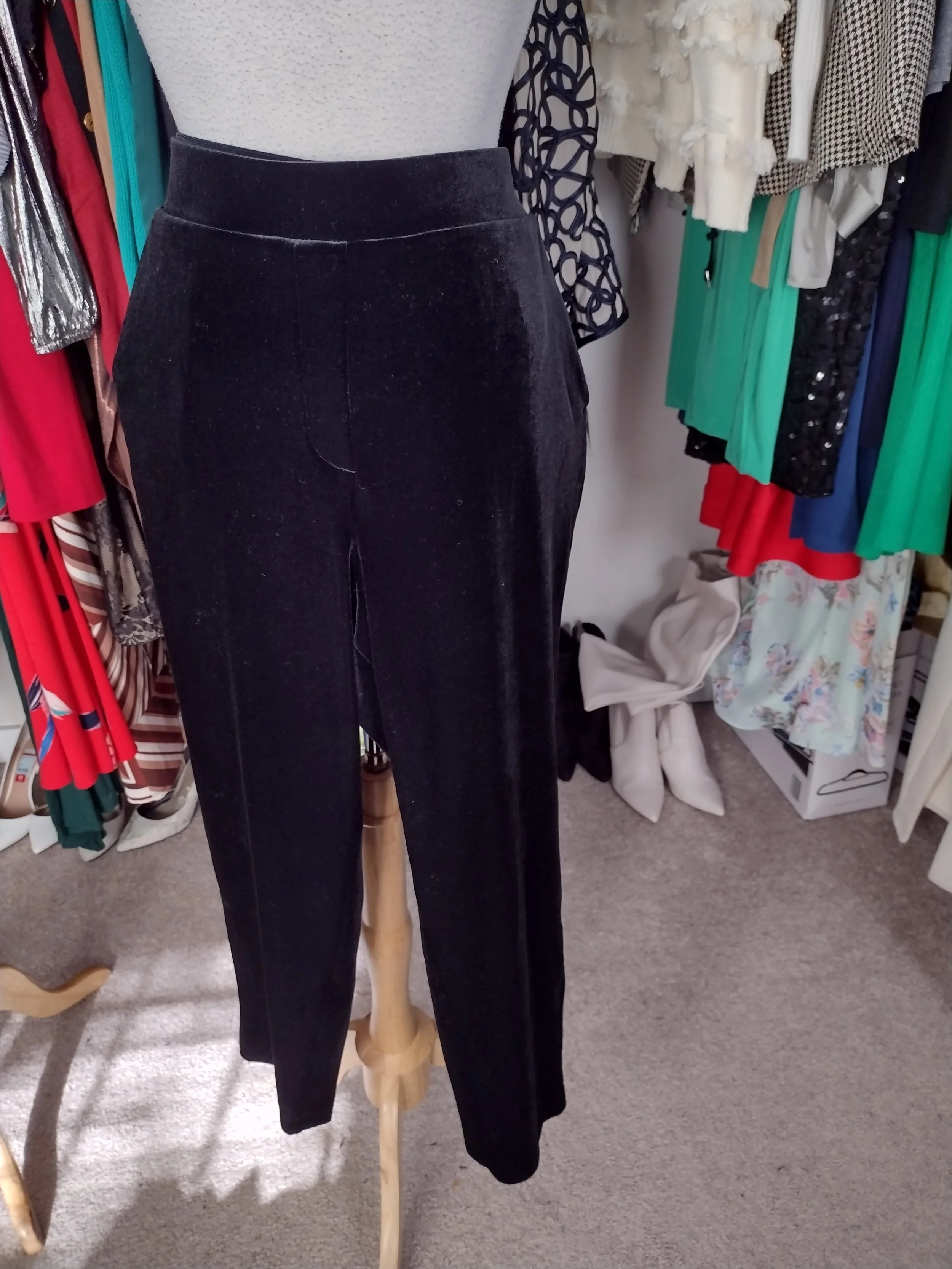 Black Velour Pants Size Large