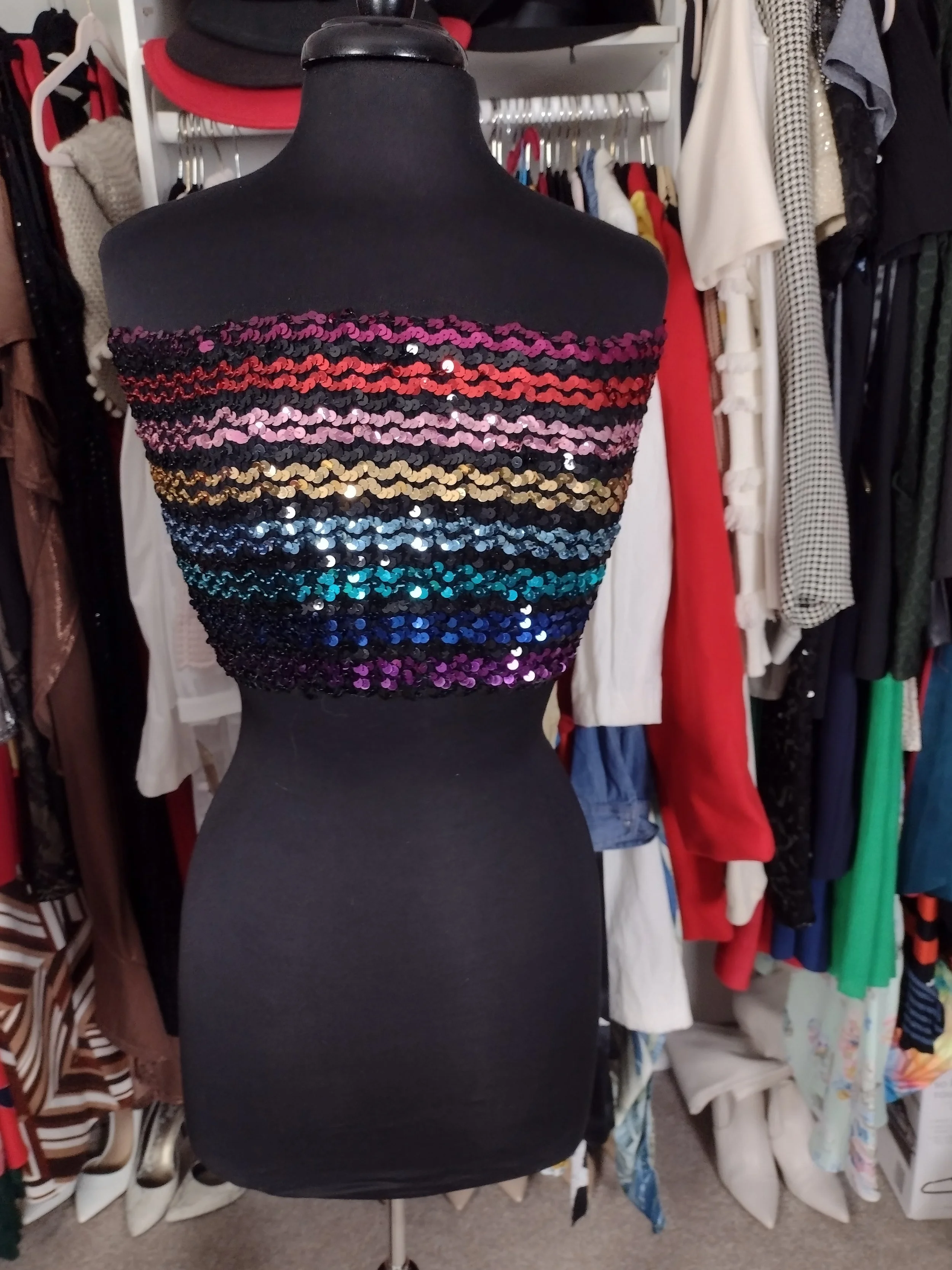 Multi-Color Sequin bralette Size S/M