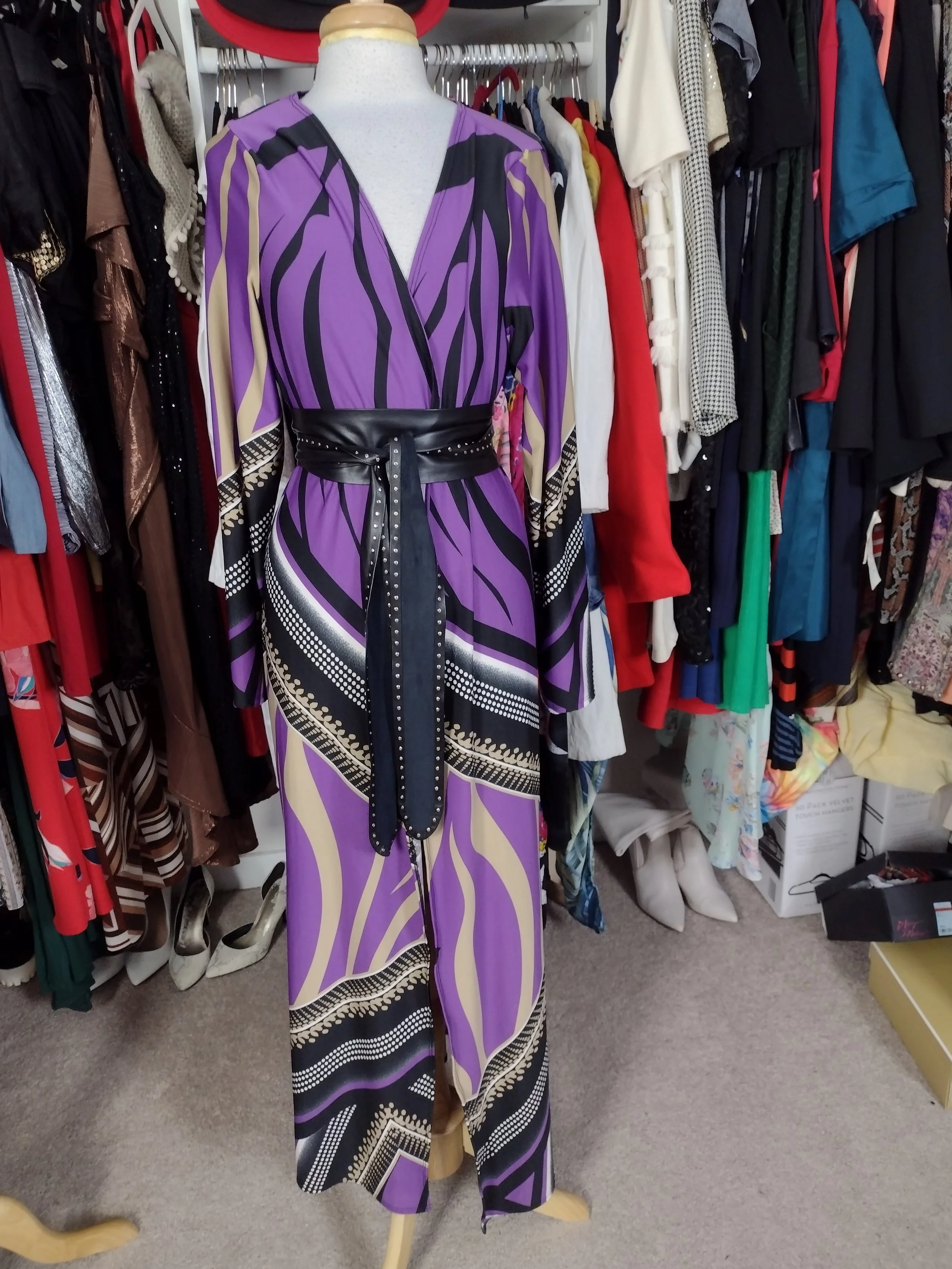 Ashley Stewart Purple and Beige size14/16