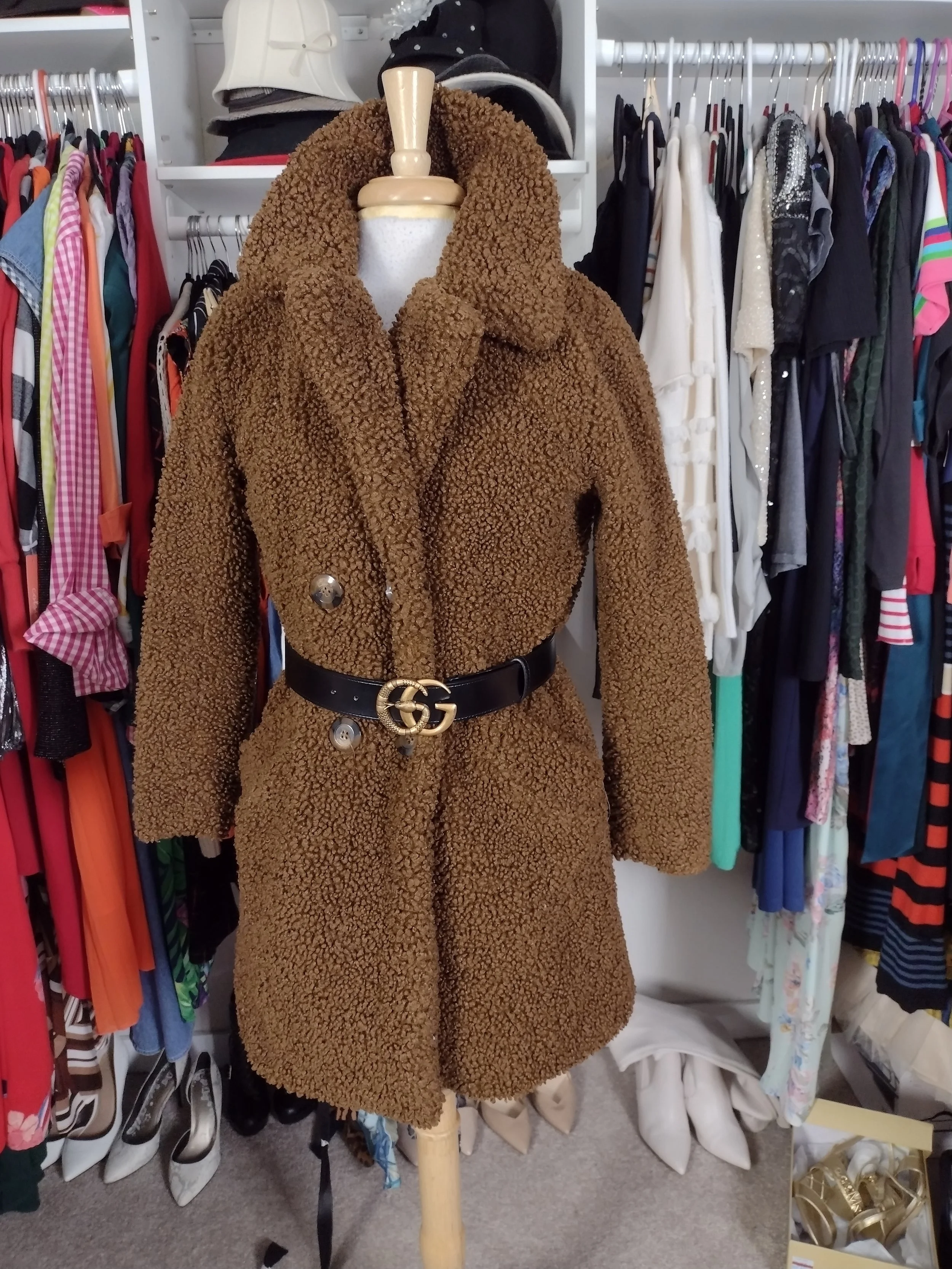 Teddy Bear Brown Coat Size S/M