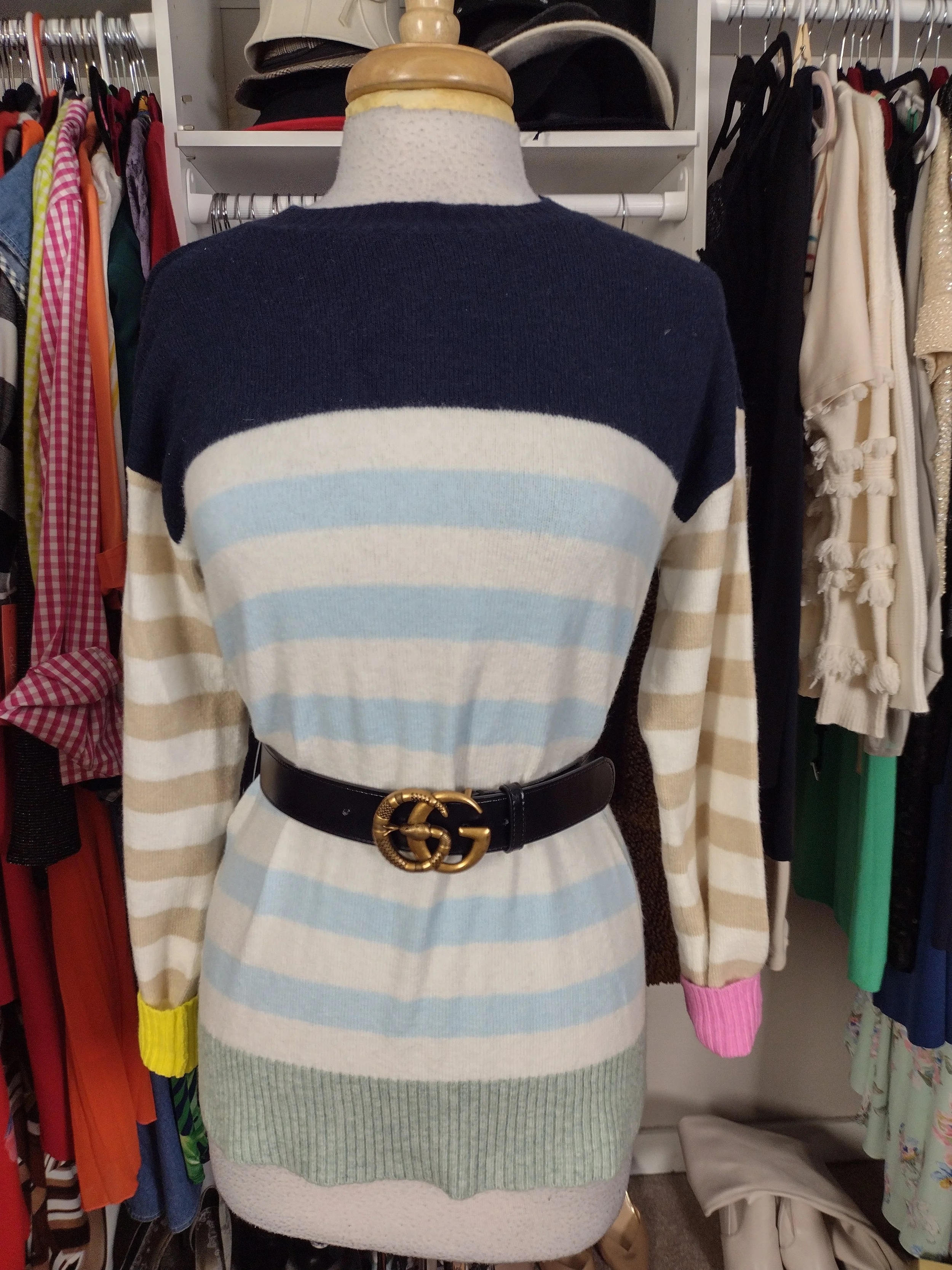 Multicolor Stripe Sweater Size L