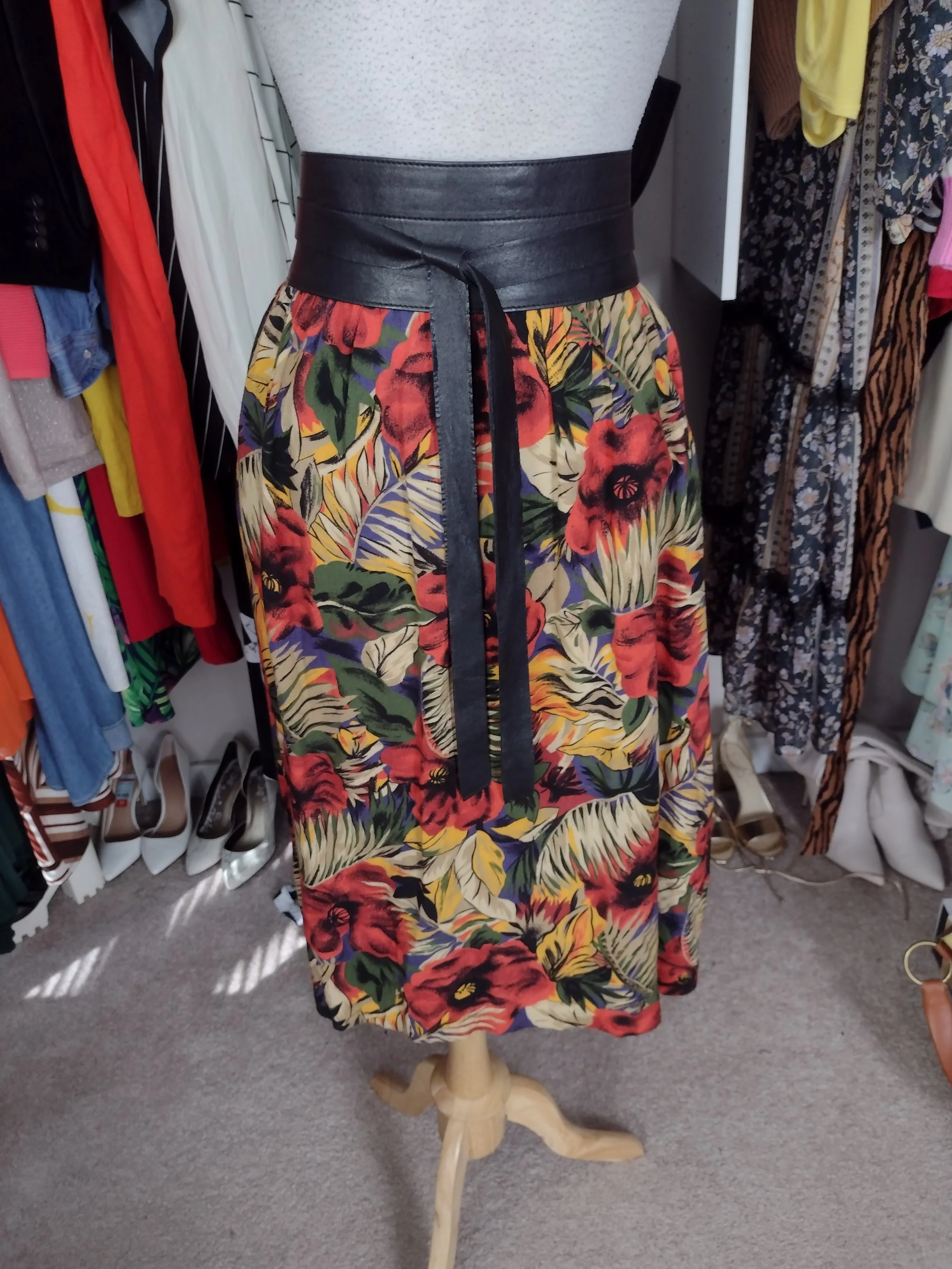 Pocket Midi Skirt Elastic Waist up to size 12