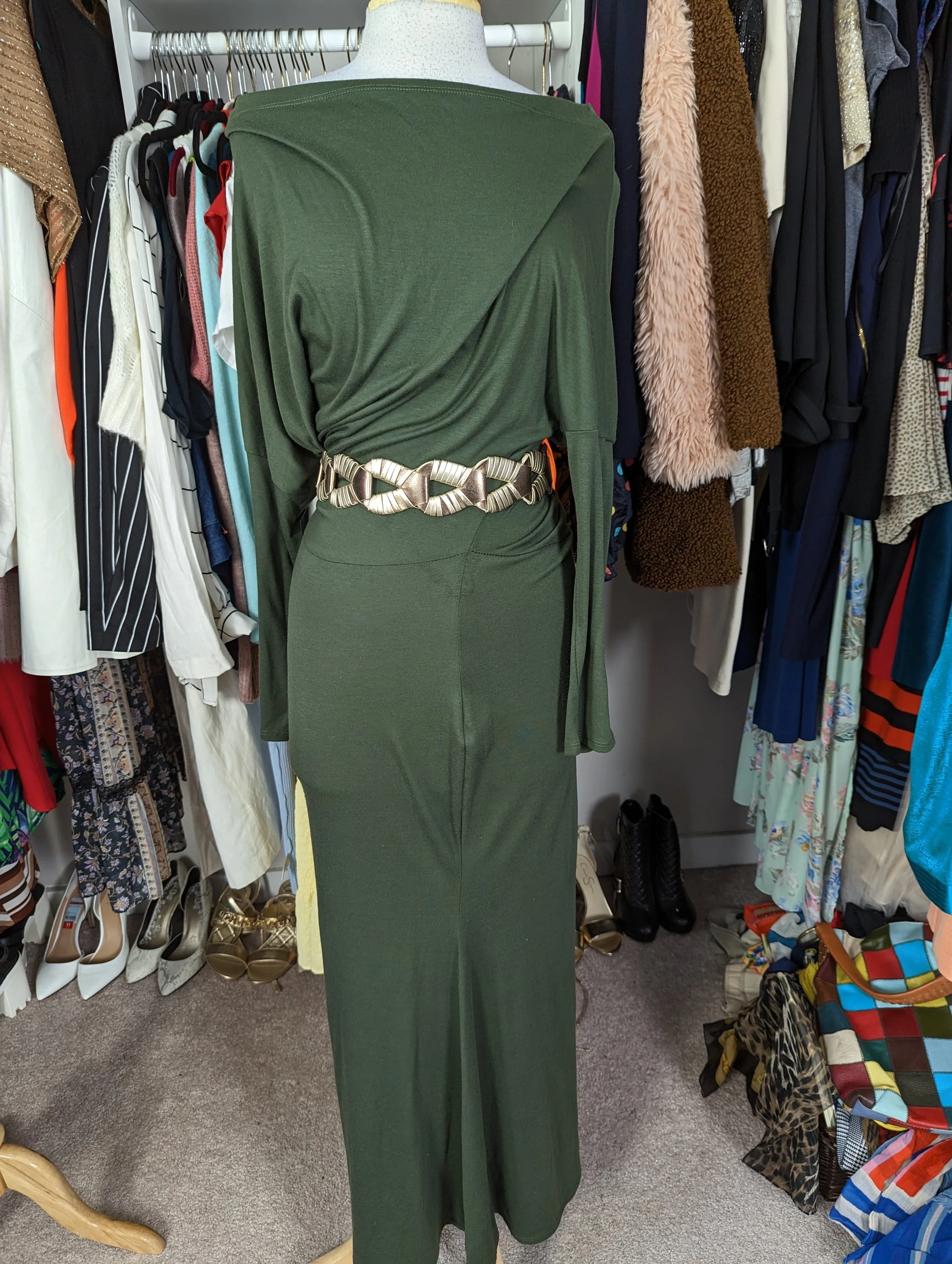 Olive Off the shoulder Dress Size M