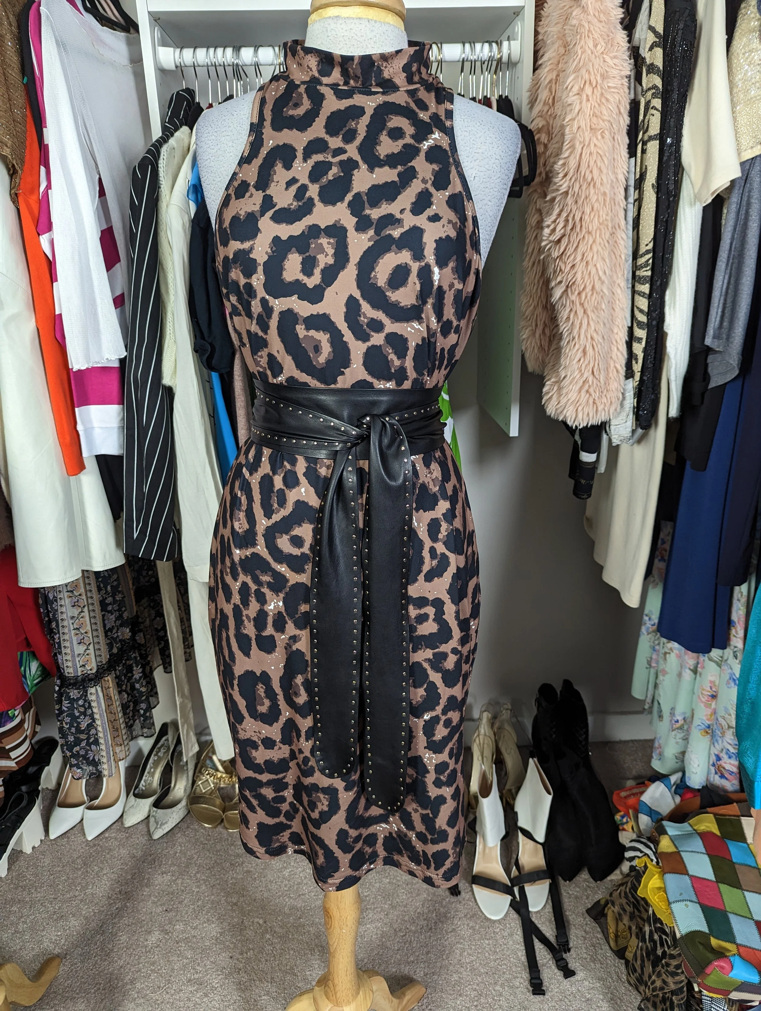 Animal Print Sleeveless Dress Size L/XL
