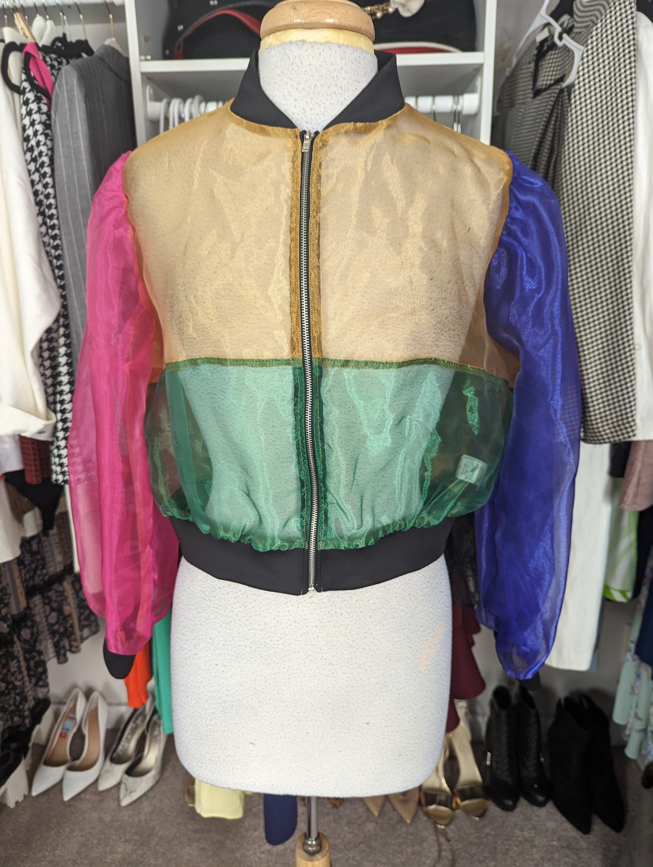 Color Block Sheer Jacket Size M/L
