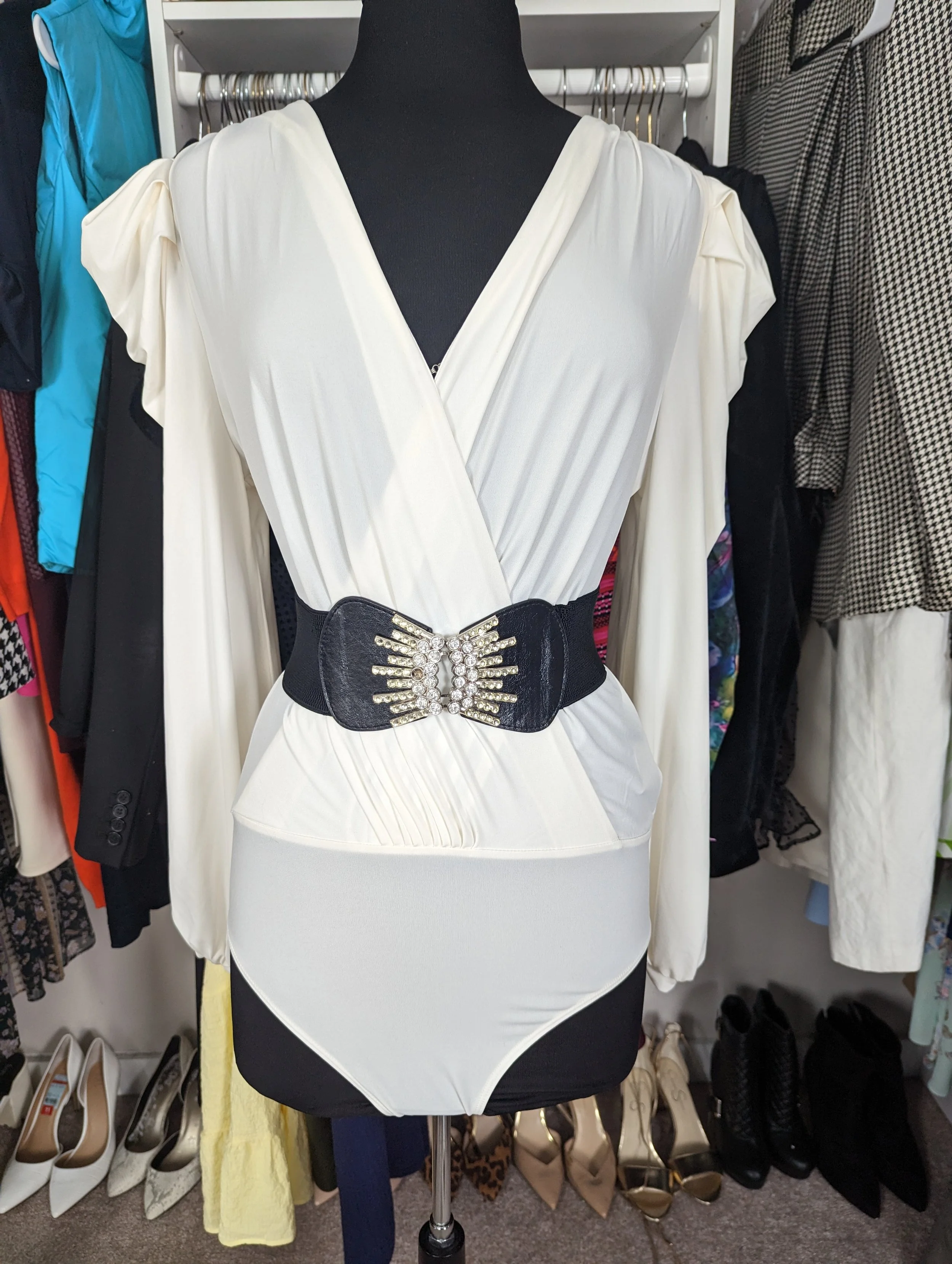 Express Cream Bodysuit Size M