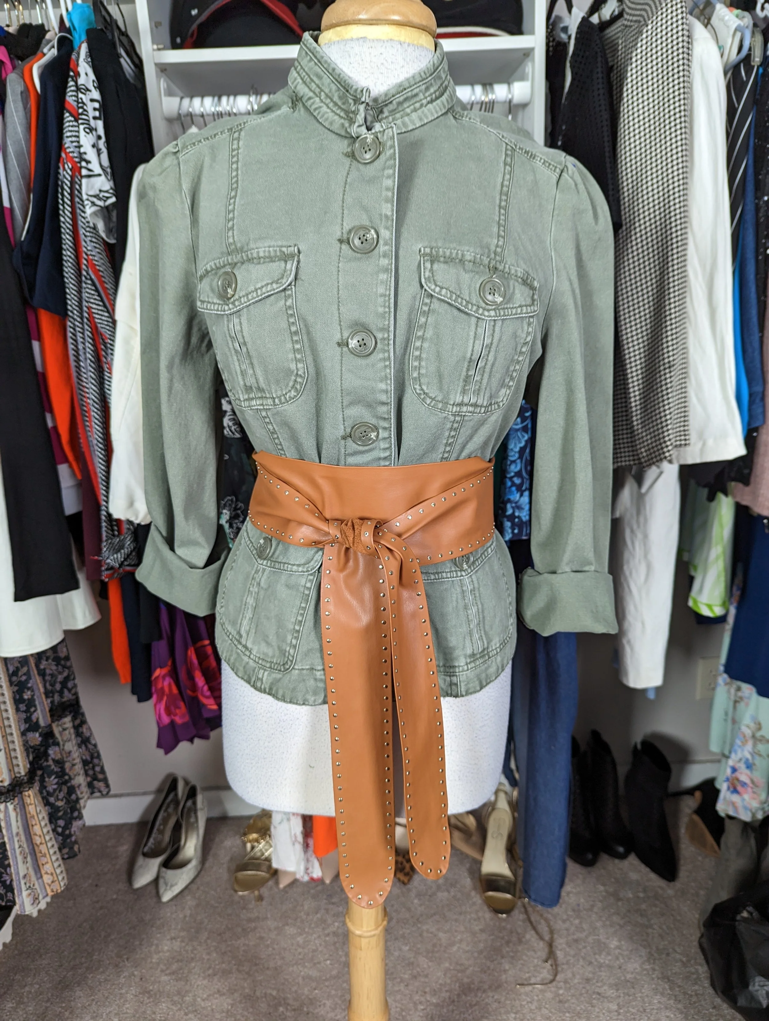 Green Military Collar Size L/XL P