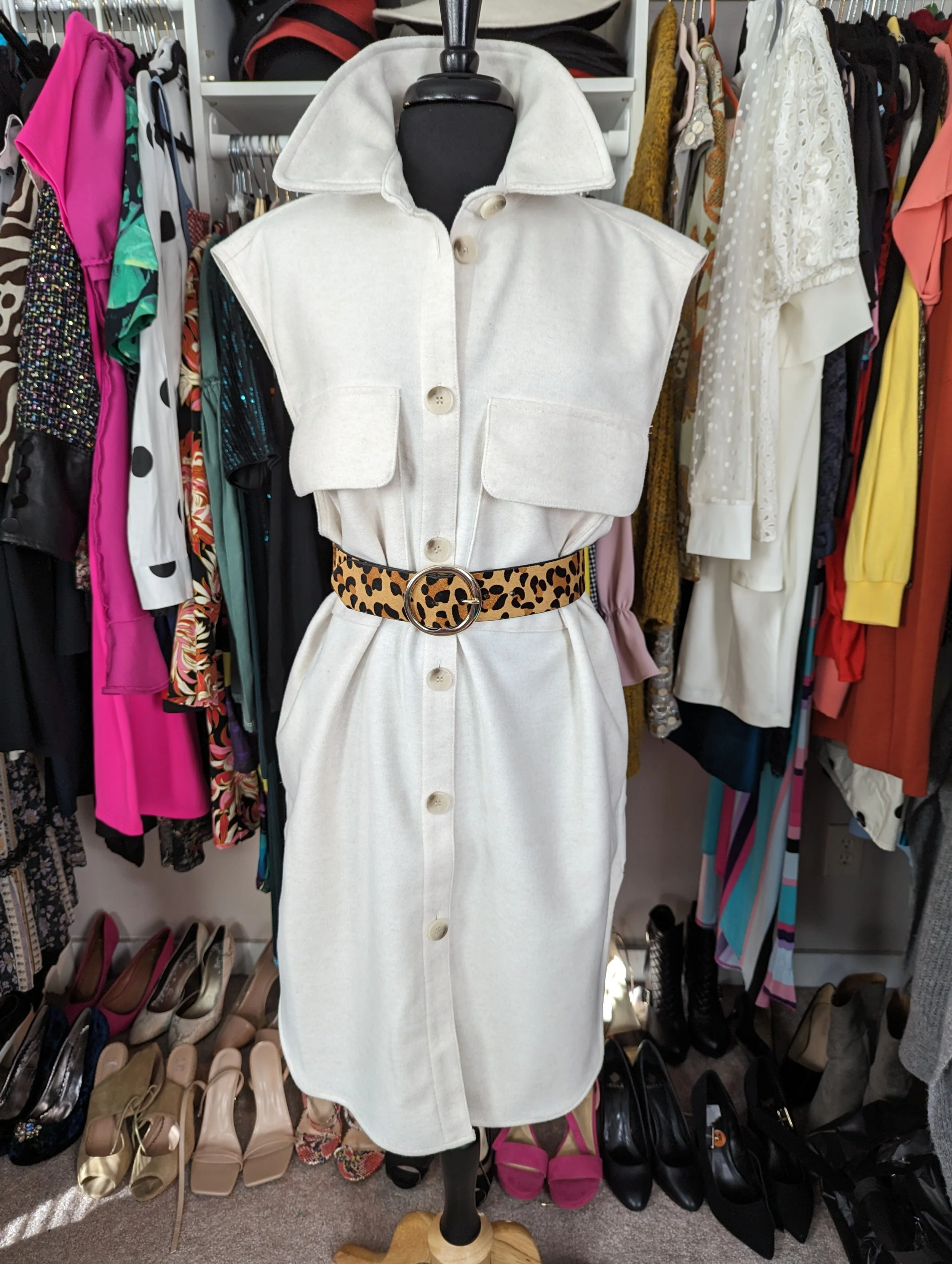 Cream Oversized Vest Size M/L