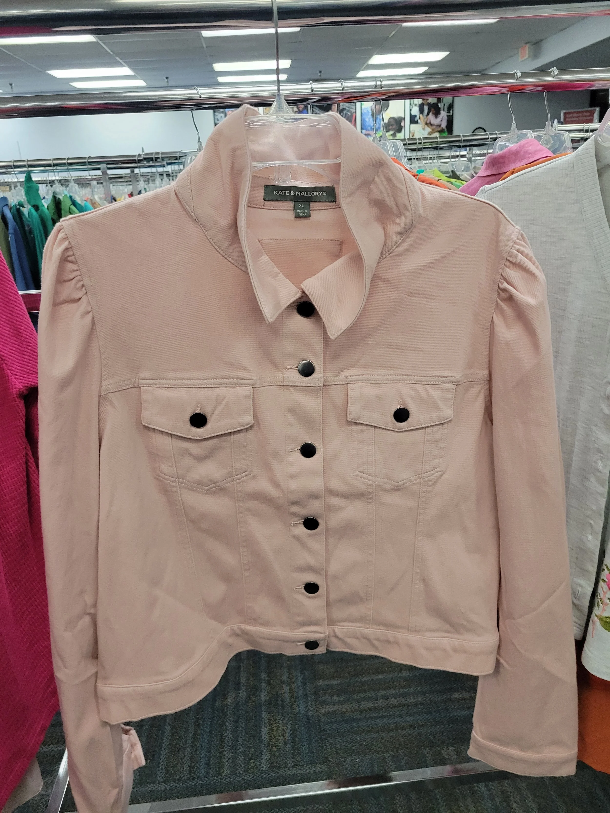 Pink Princess Shoulder Jacket Size L/XL