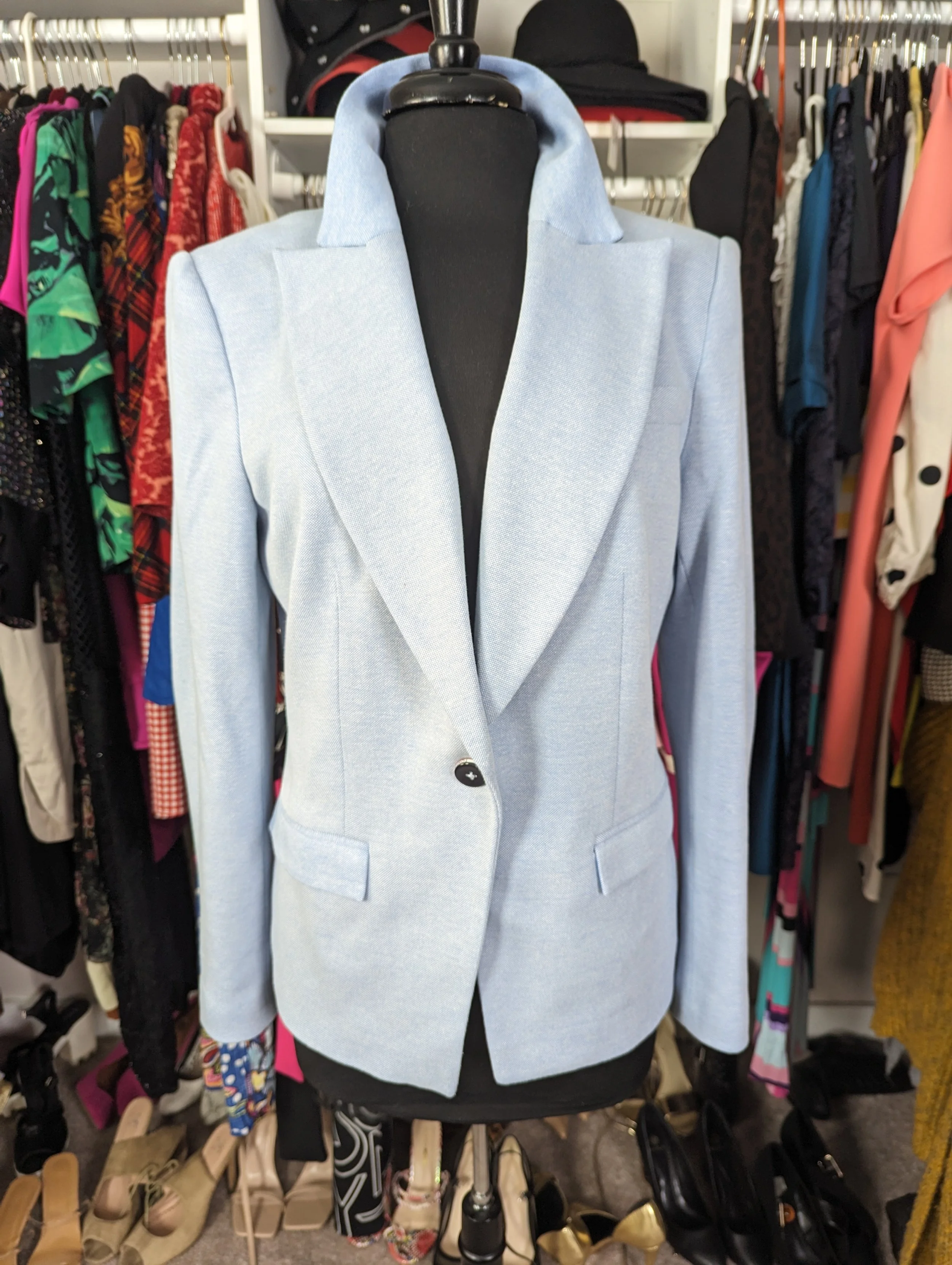 Tommy Hilfiger Sky Blue Blazer with elbow patches Size 12