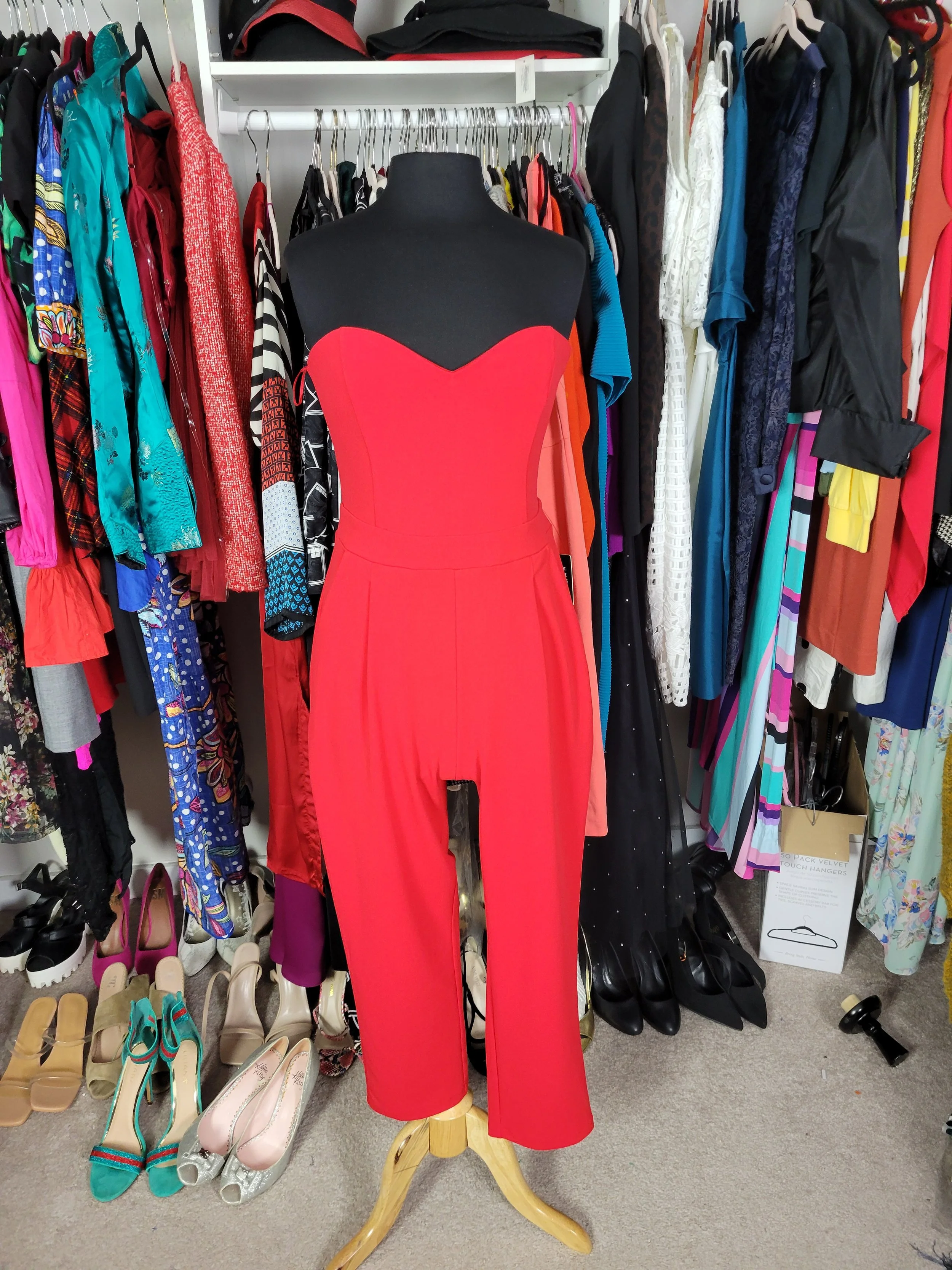 NEW Express Red jumpsuit size 10