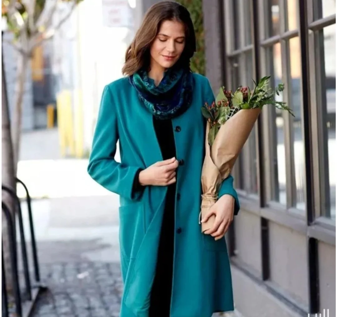 J.Jill  Teal coat - Med 8/10
