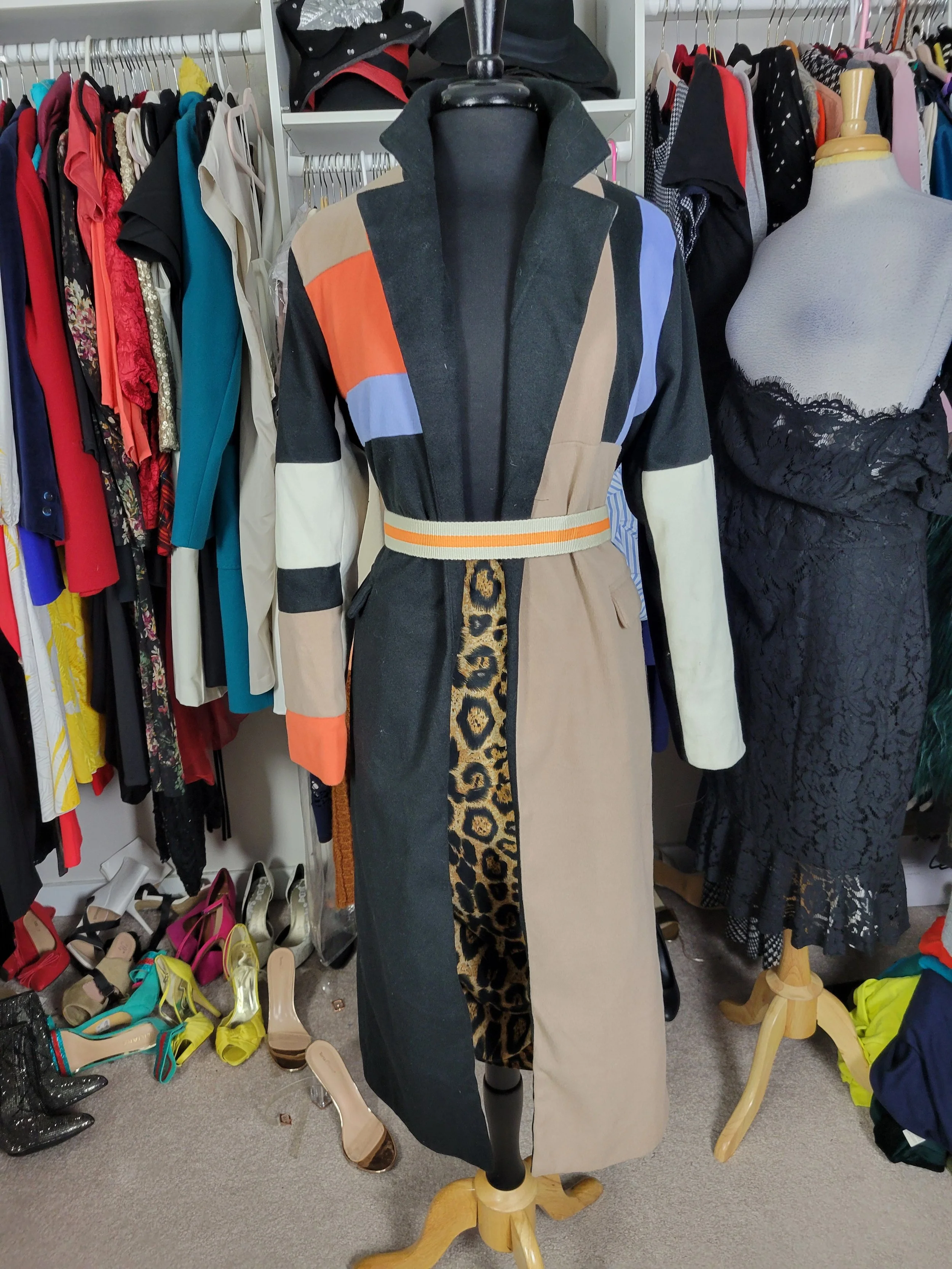 Multicolor Lapel Coat -8/10