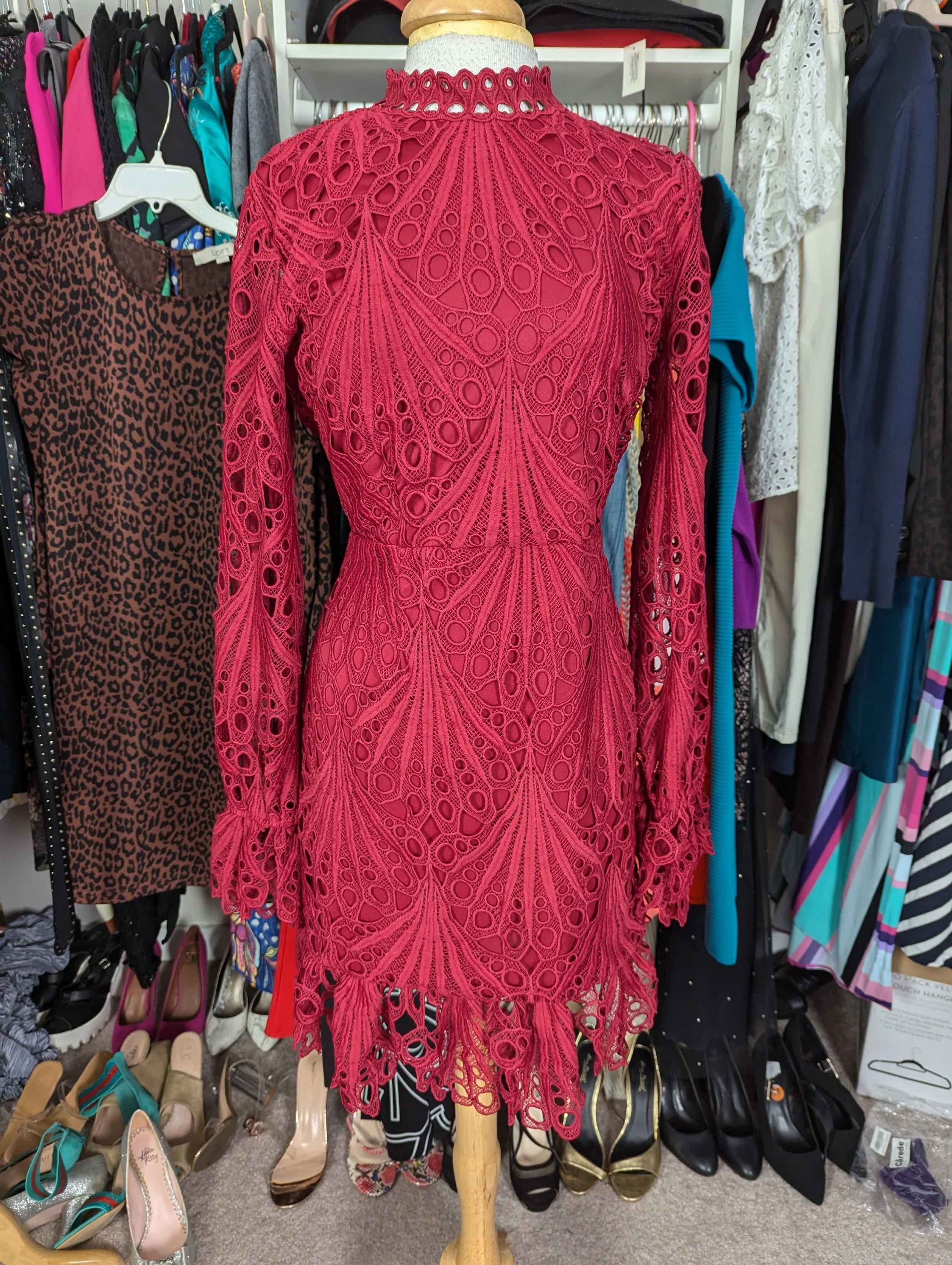 Boohoo Red Dress Size 12
