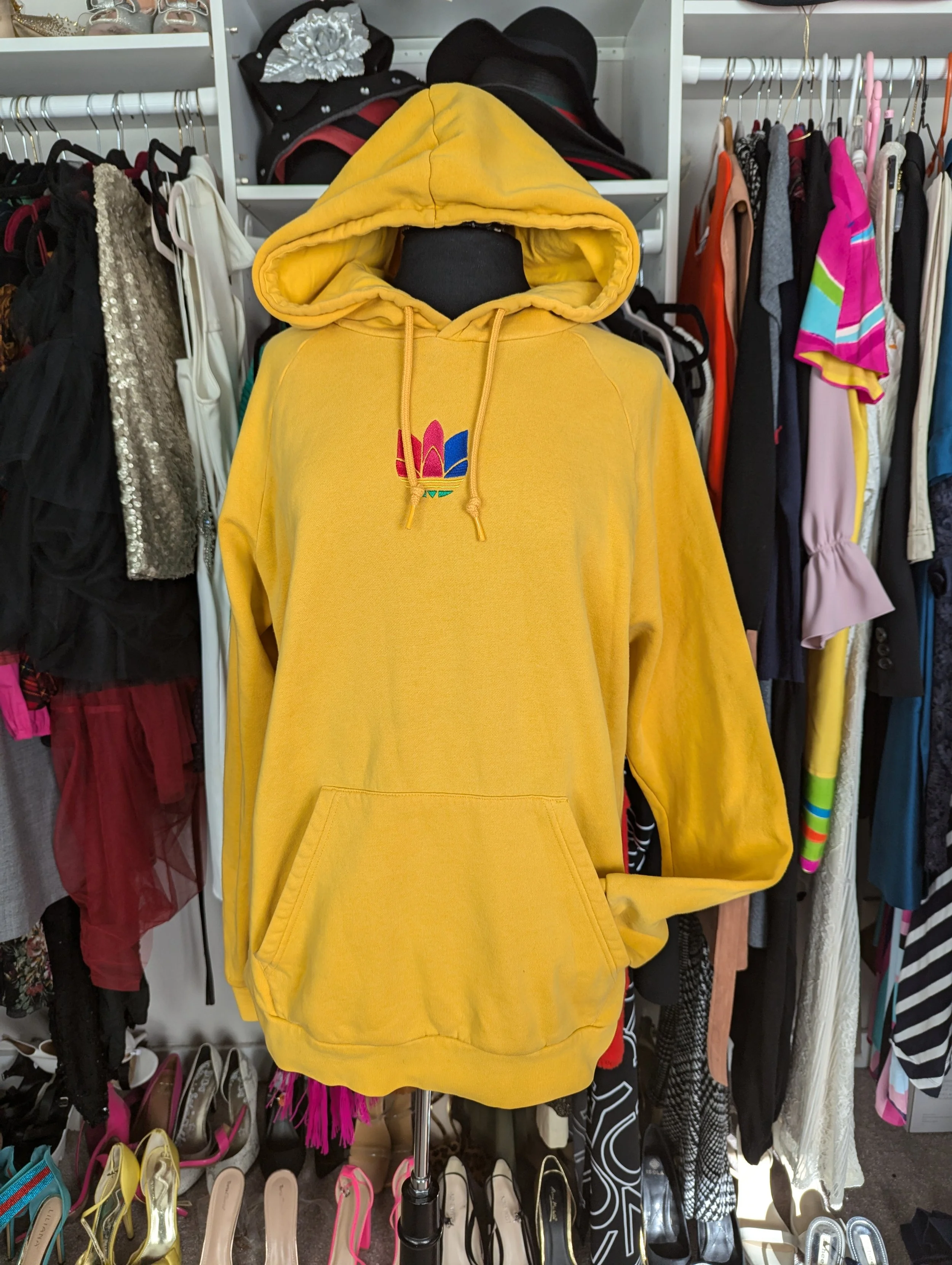 Adidas Mustard Hoodie-L