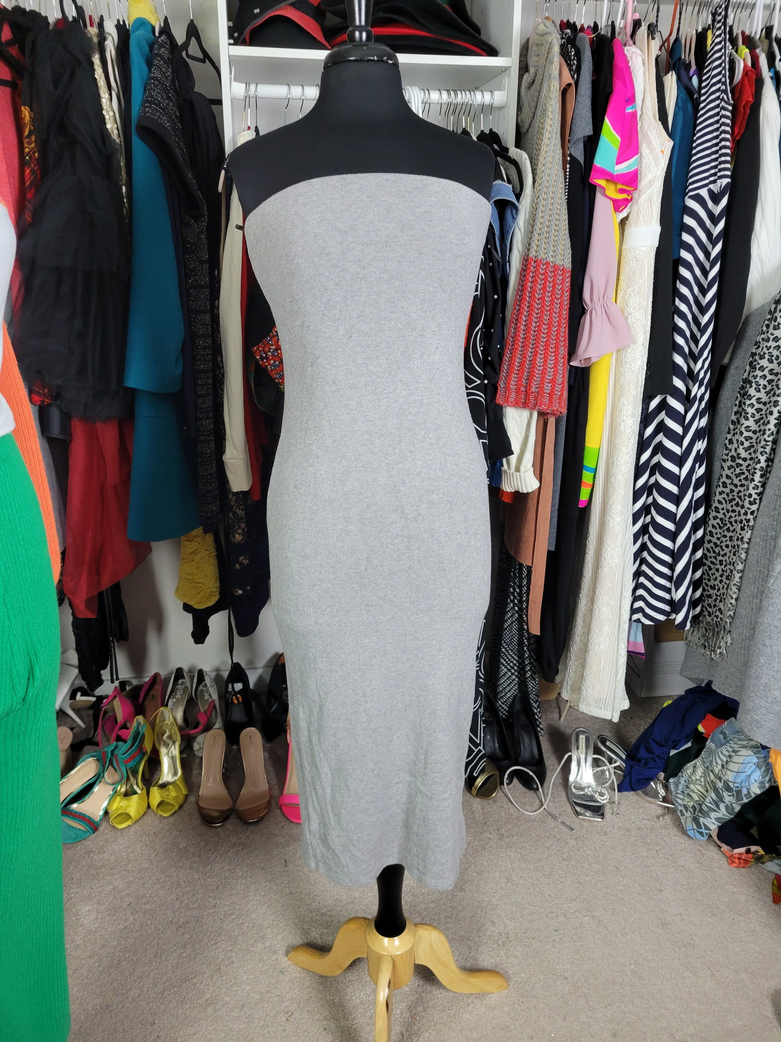 New Gray Strapless Dress Size Juniors Large