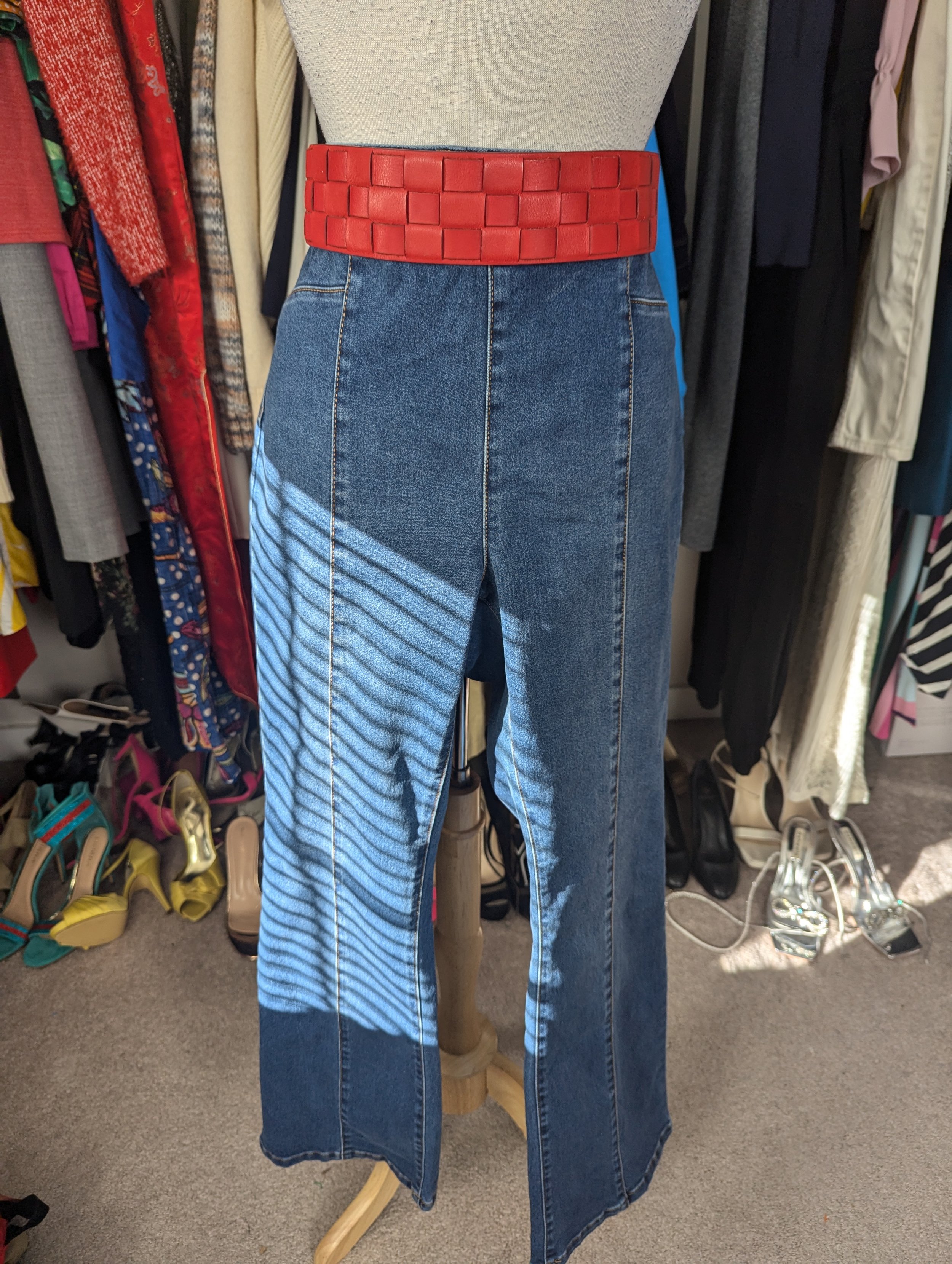 Denim Jeans with exposed seams -10/12