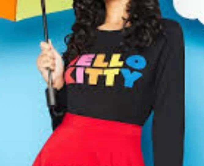 NEW Modcloth Hello Kity Black Sweater Size S/M