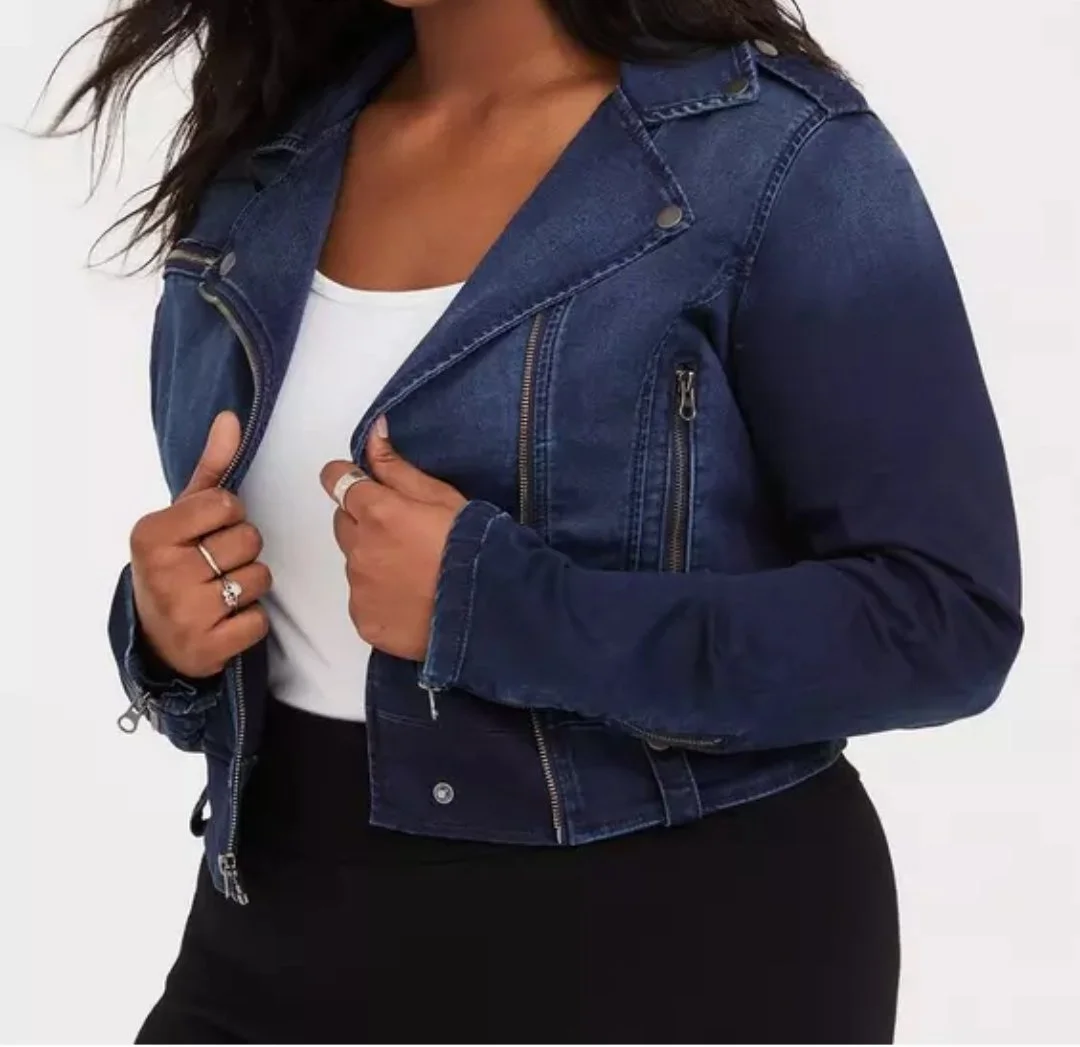 Torrid Denim Moto Jacket - Size 3
