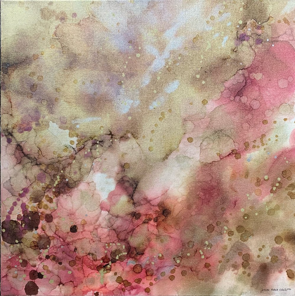 Teal, Rose, Gray Abstract Alcohol Ink Painting, Modern Art, Abstract Art,  Contemporary Art