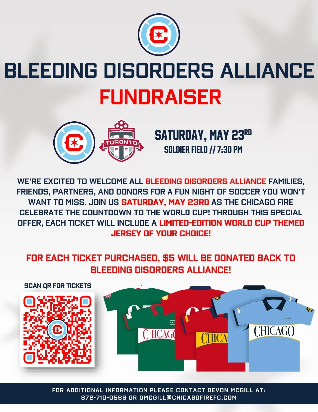 Chicago Fire Game--TICKETED EVENT