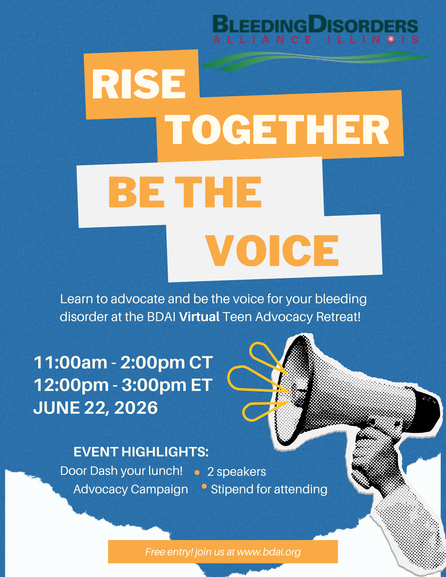 Rise Together— a Virtual Teen Advocacy Retreat