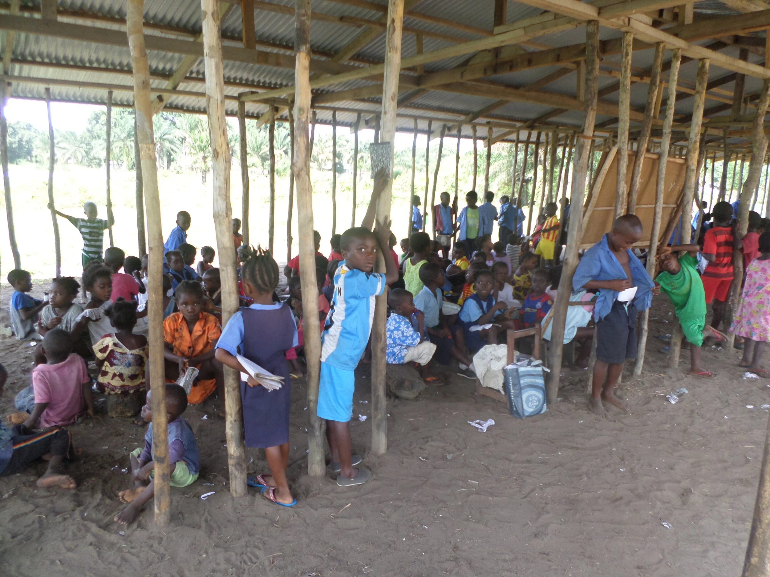 Students at Current School Building