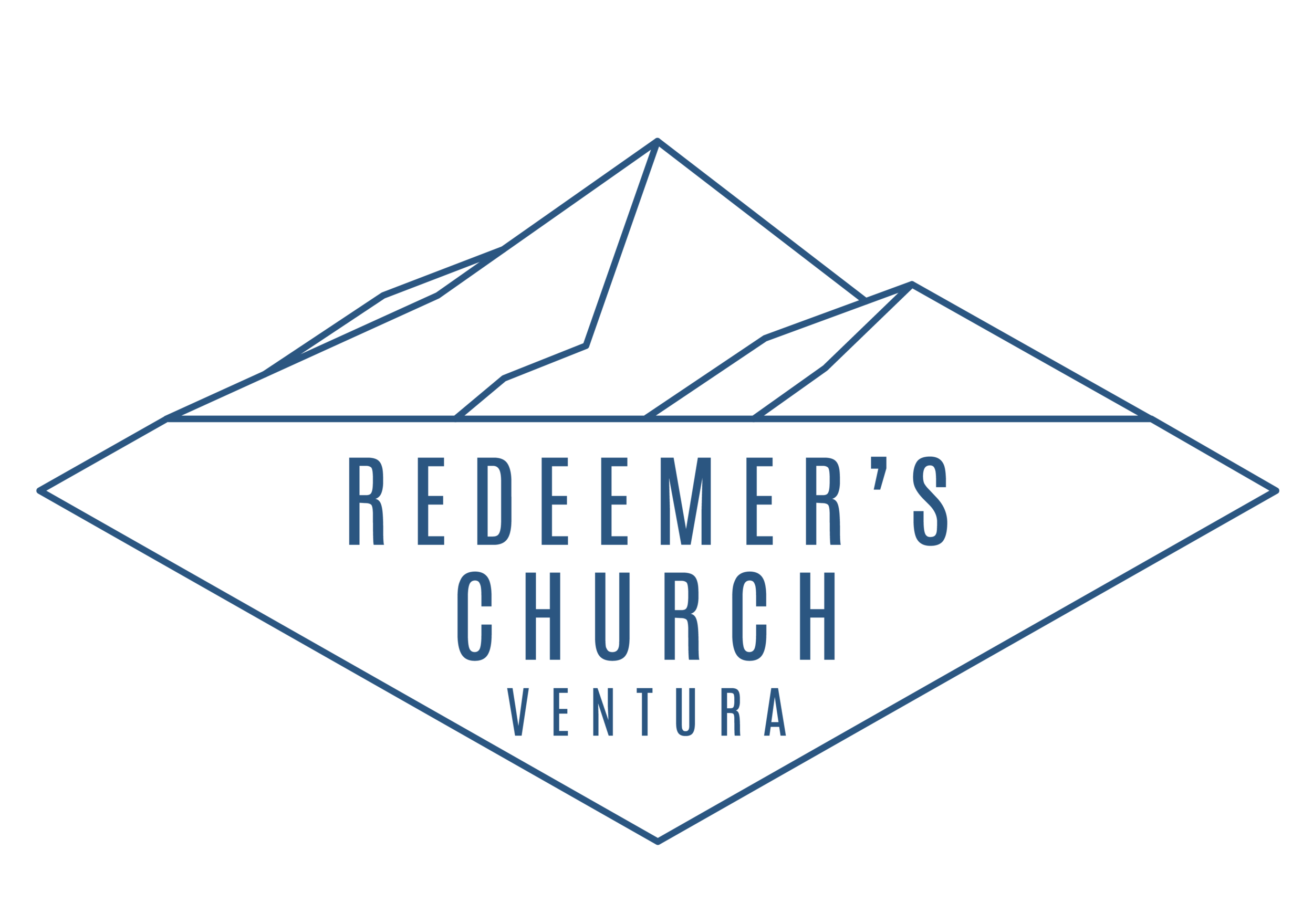 Redeemer's Church Ventura Logo-simplified mountain dark blue.png