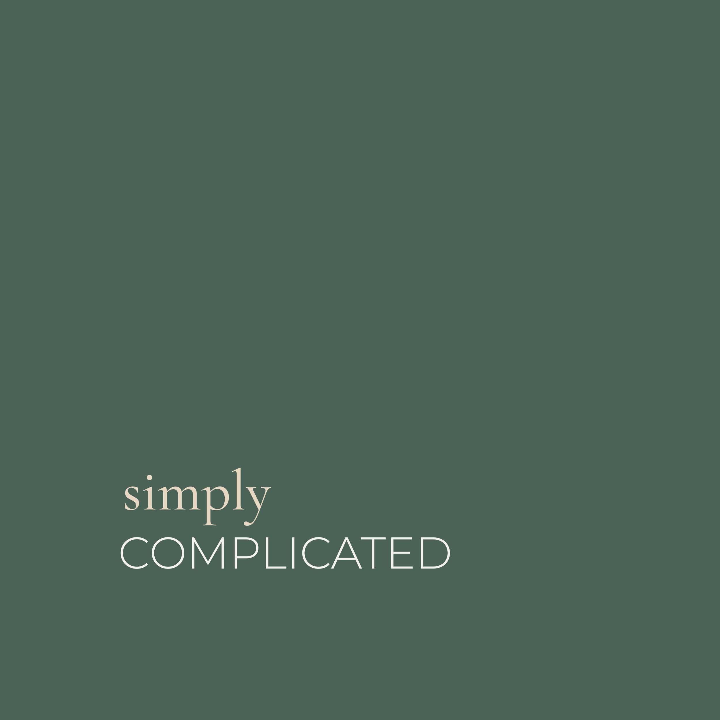 Why ‘Simply Complicated’?