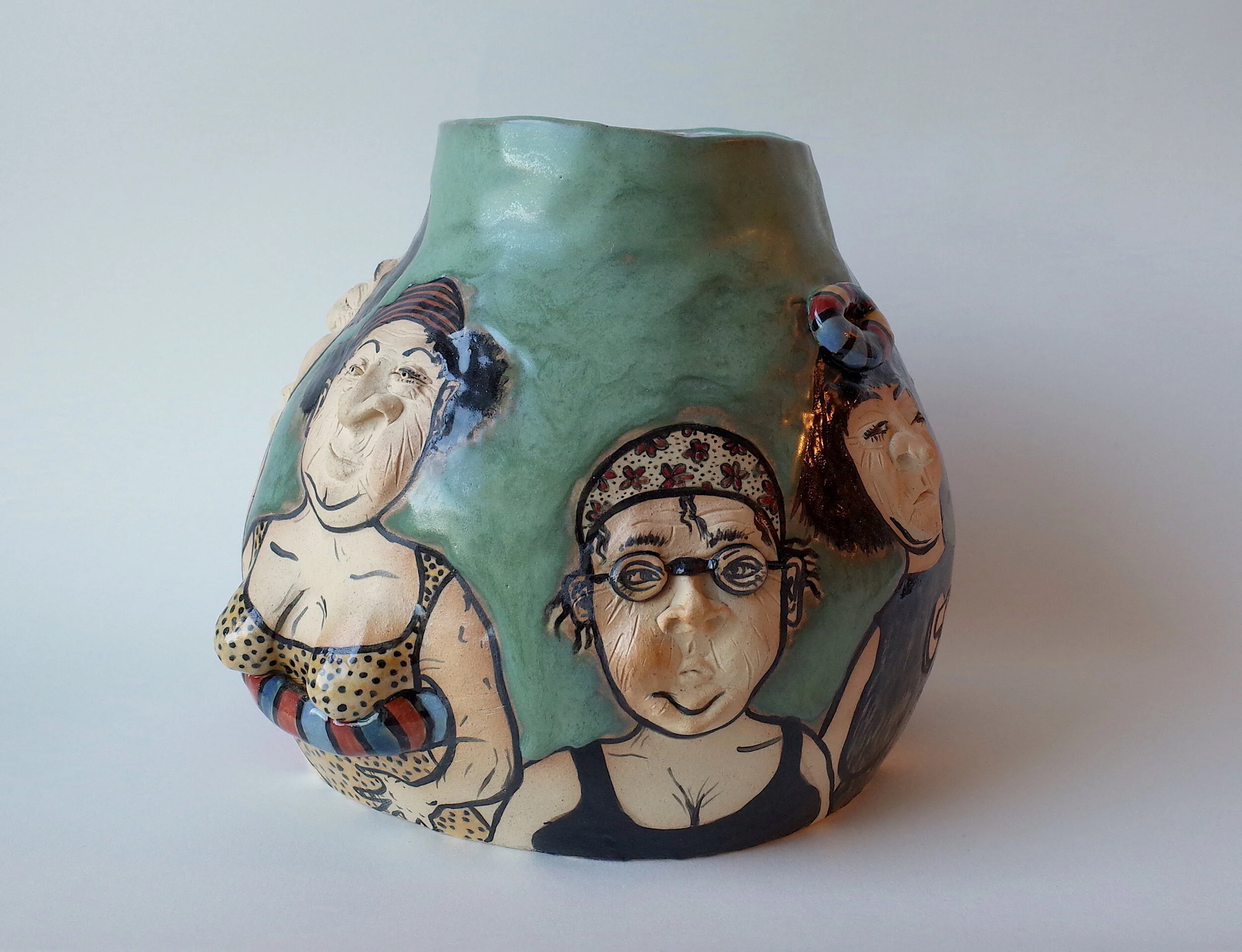 Old Ladies Water Aerobics, Glazed Stoneware, 11” x 11” x 11” (Copy)