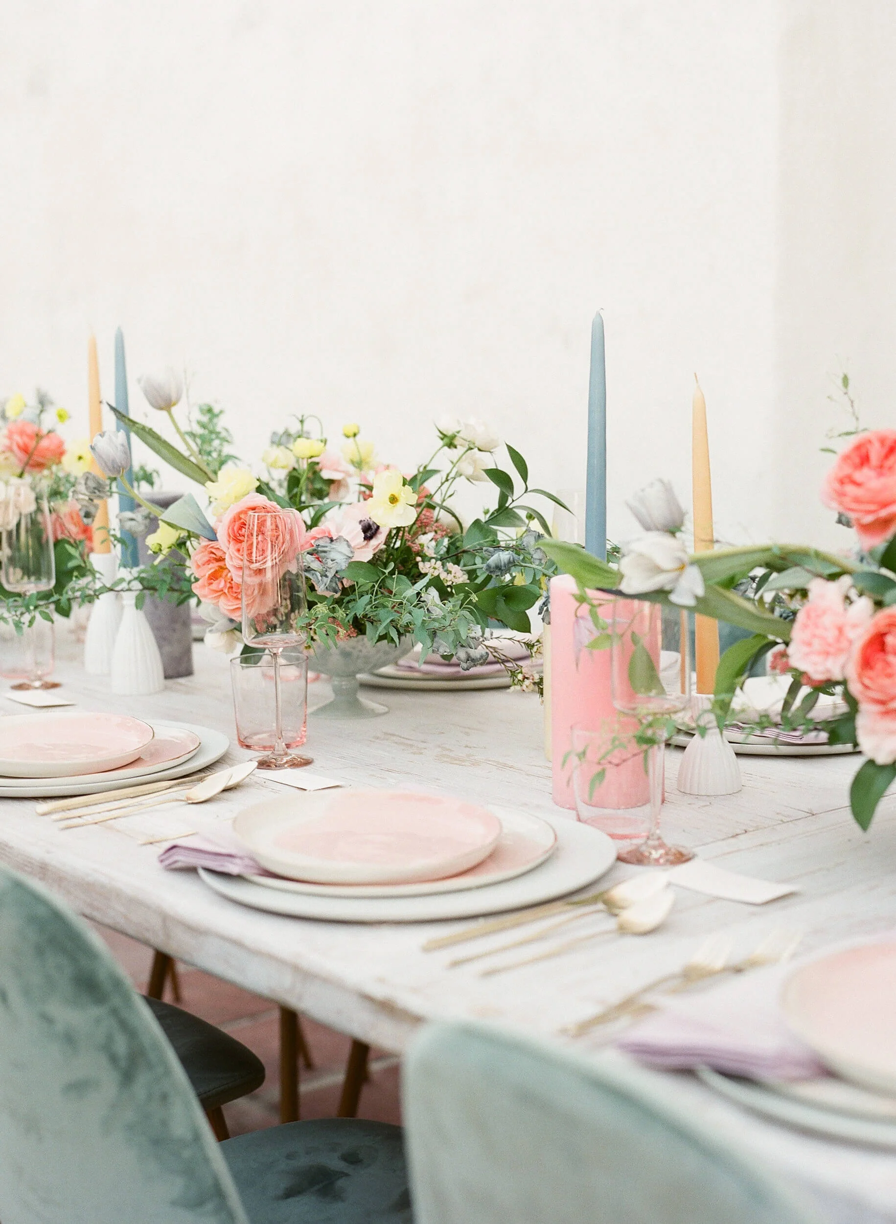 Pastell-Hochzeitsinspiration