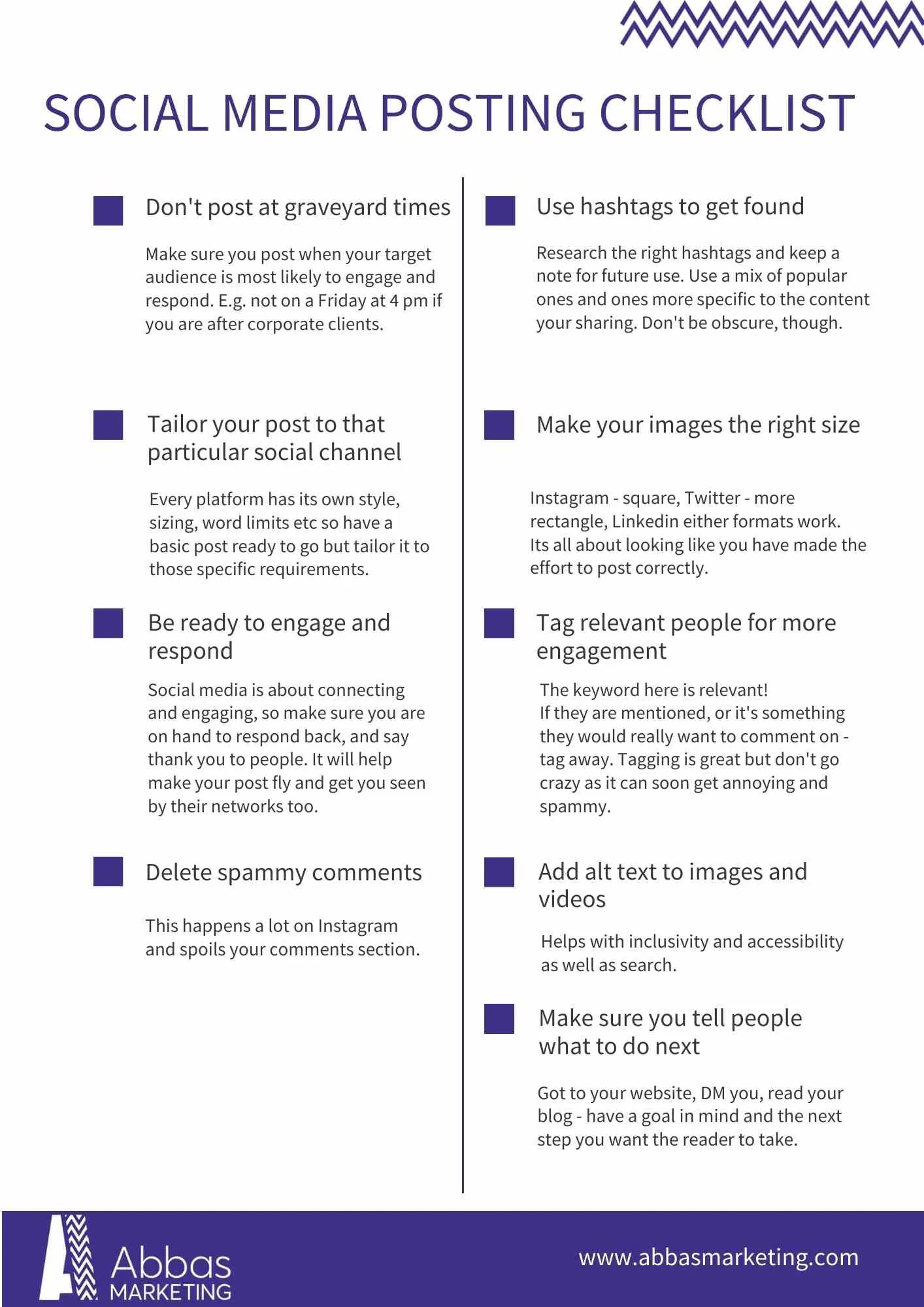 Social media posting checklist | Built Environment Marketing