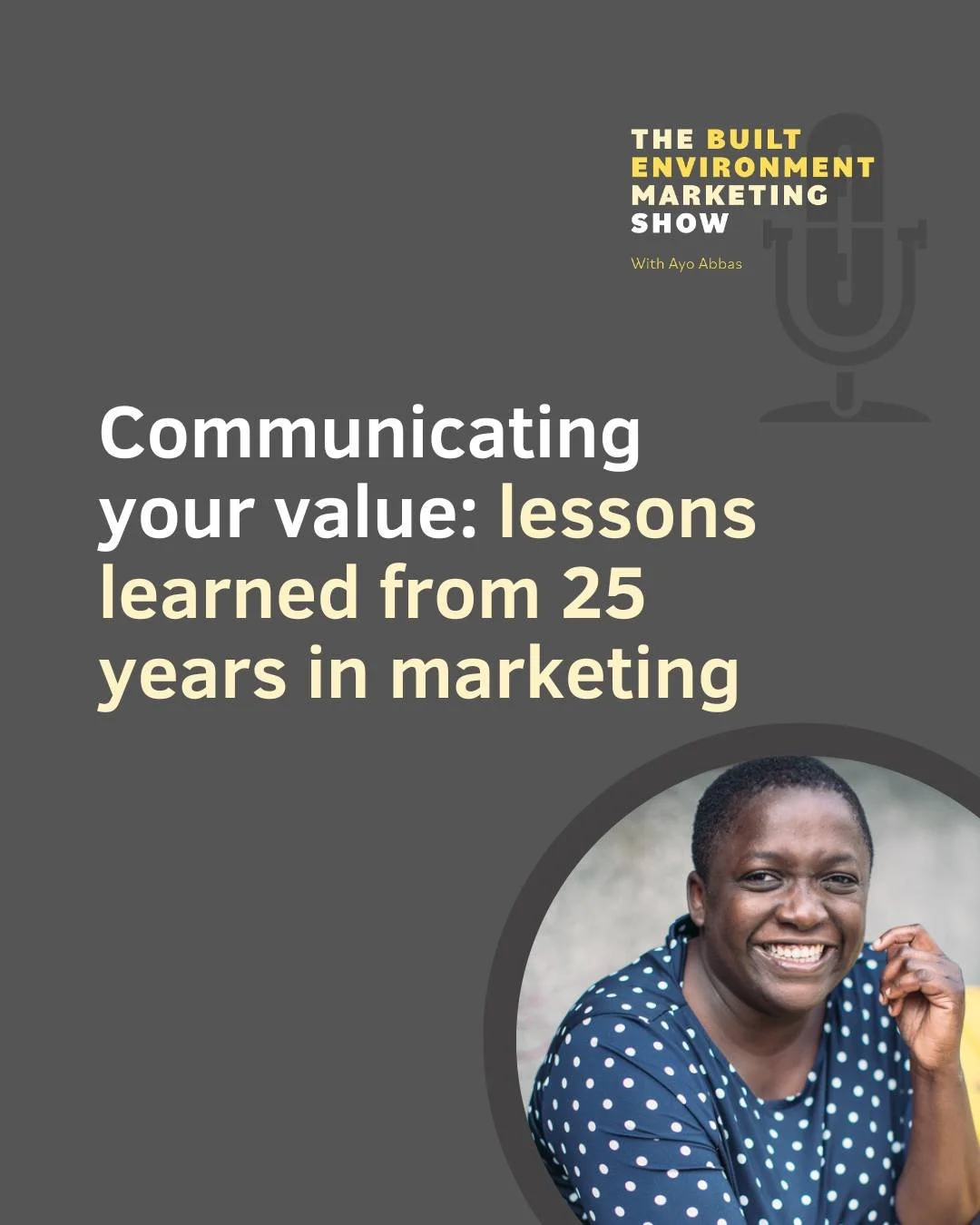 know way too many talented people and companies in the built environment who don't recognise their value, and I'm on a bit of a mission to remedy this. 

Do take a listen to my podcast episode that's out today, on communicating your value. 

The firs