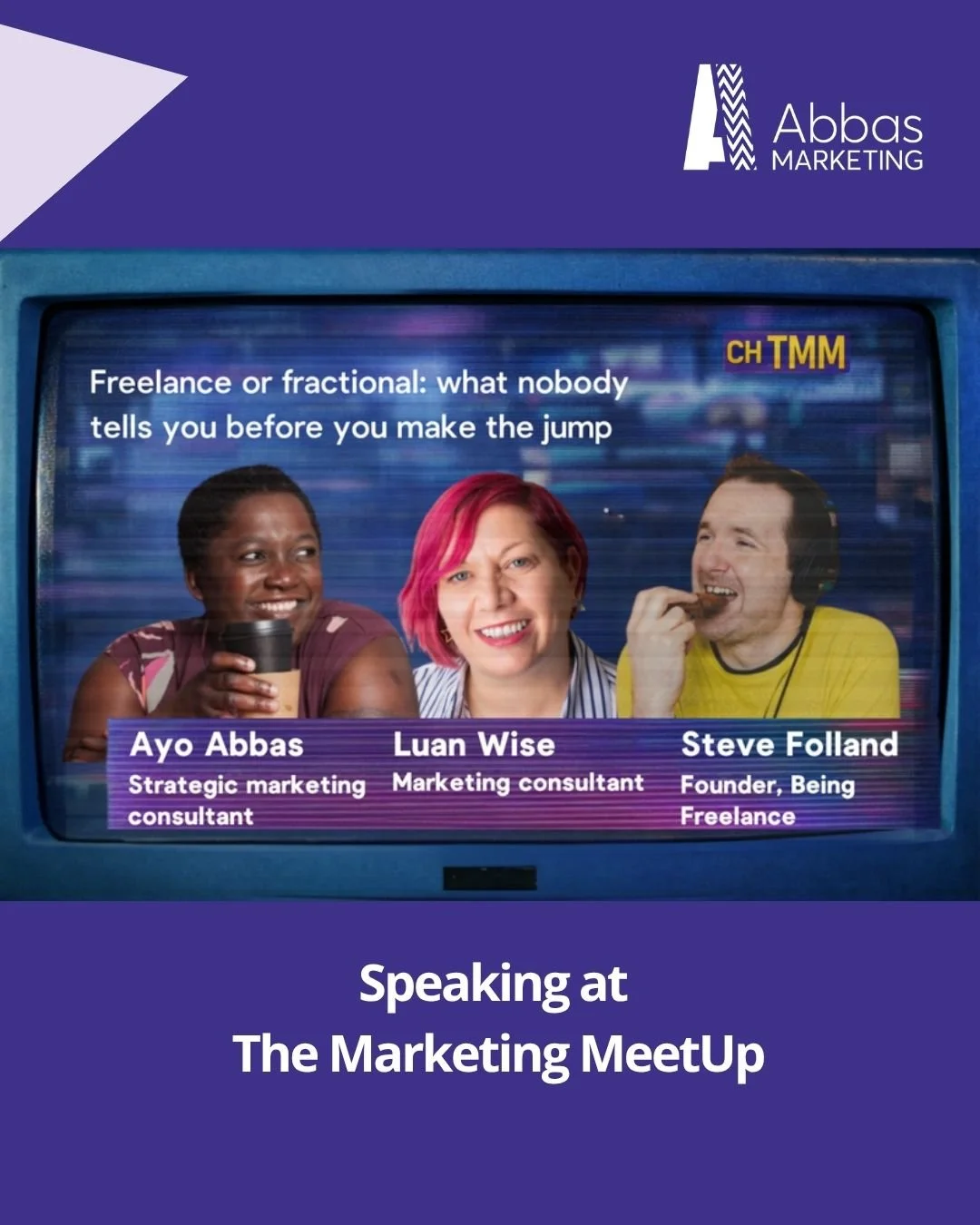 Well, today's the day - I get to tick something else off my marketers' bucket list! I'm speaking at @themarketingmeetup

It's at 2pm (tues 14th) live online with three lovely souls, Luan Wise Steve Folland Joe Glover talking all things working for yo