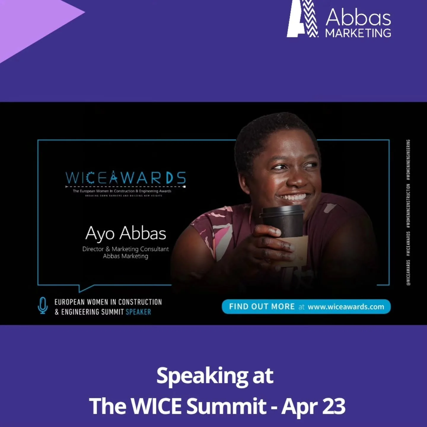 Really looking forward to speaking at the Women In Construction &amp; Engineering Awards Summit this Thurs 23rd April. 

I'll be on stage for a fireside chat with Cristina Lanz Azcarate, talking about why women in the built environment need to be act