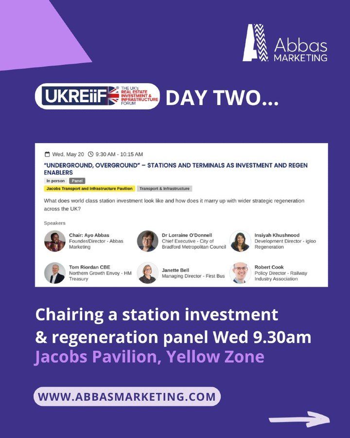 Well, that was an awesome day one at @UKREiiF. my fav panel was the Heatherwick Studio one all about joy and humanising spaces and places. What's not to love. Onto day two...

- I'm up early doors hosting a session on one of my fav topics stations an