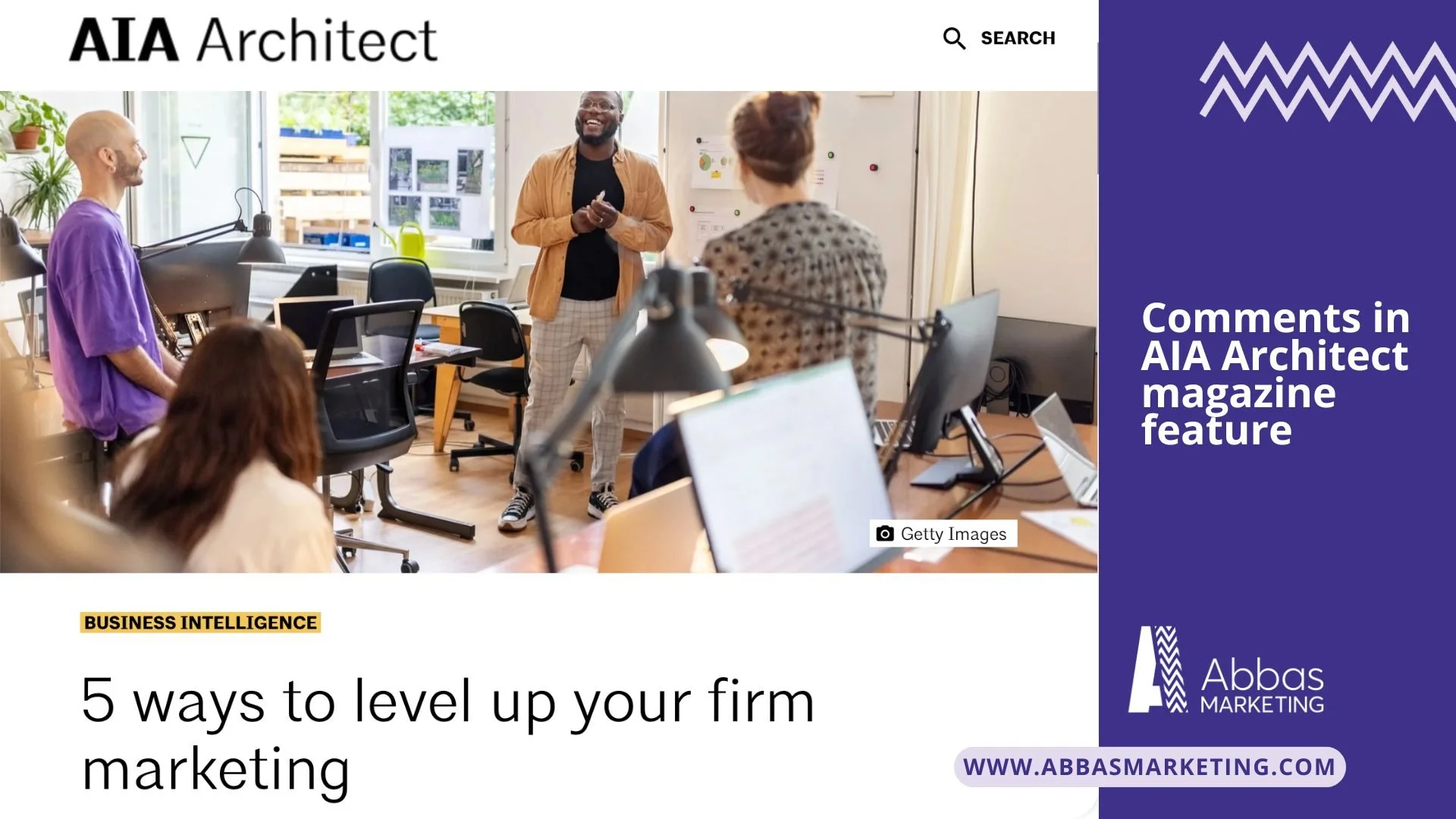 Featured in AIA article