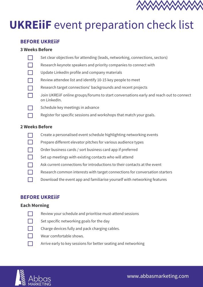 UKREiiF Checklist