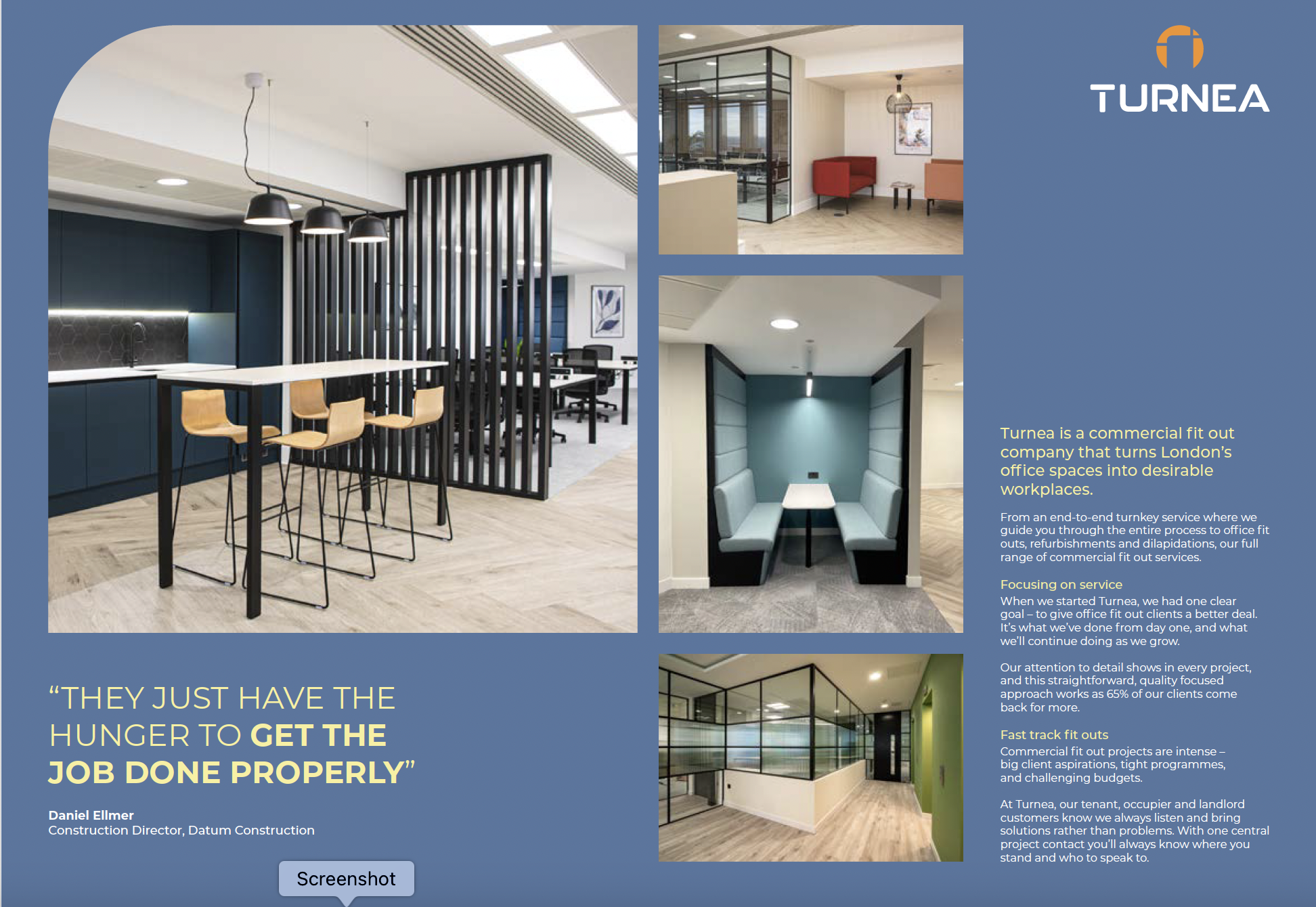 Turnea brochure spread