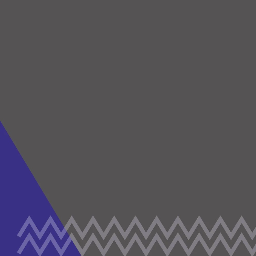 Background with dark gray, blue, and purple light zigzag patterns.