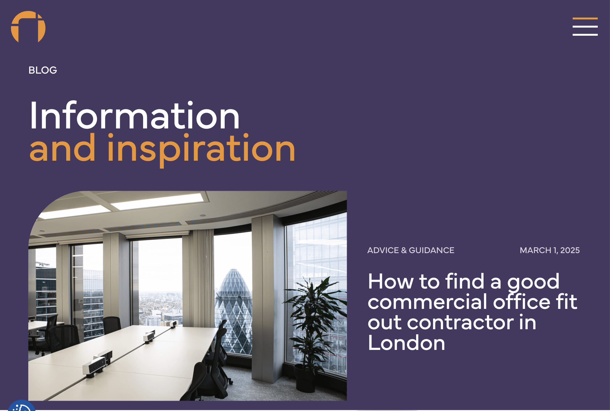 Turnea blog landing page